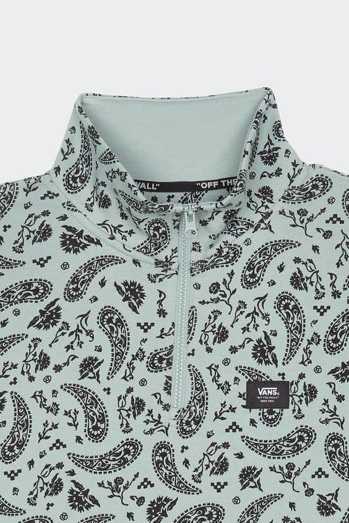 VANS Sweatshirt à col zippé Vert