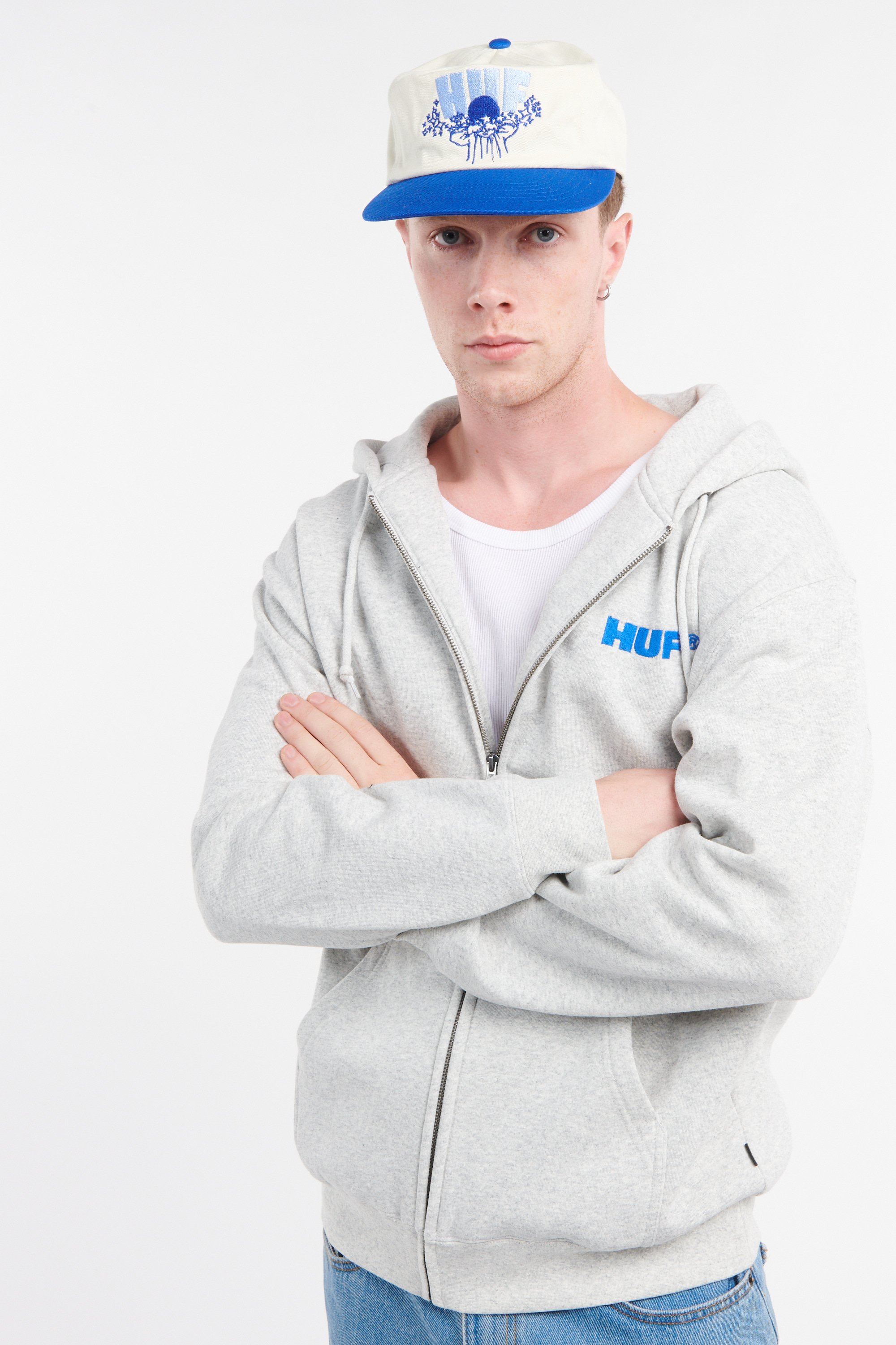 Zip-up hoodie | Grey HUF Men