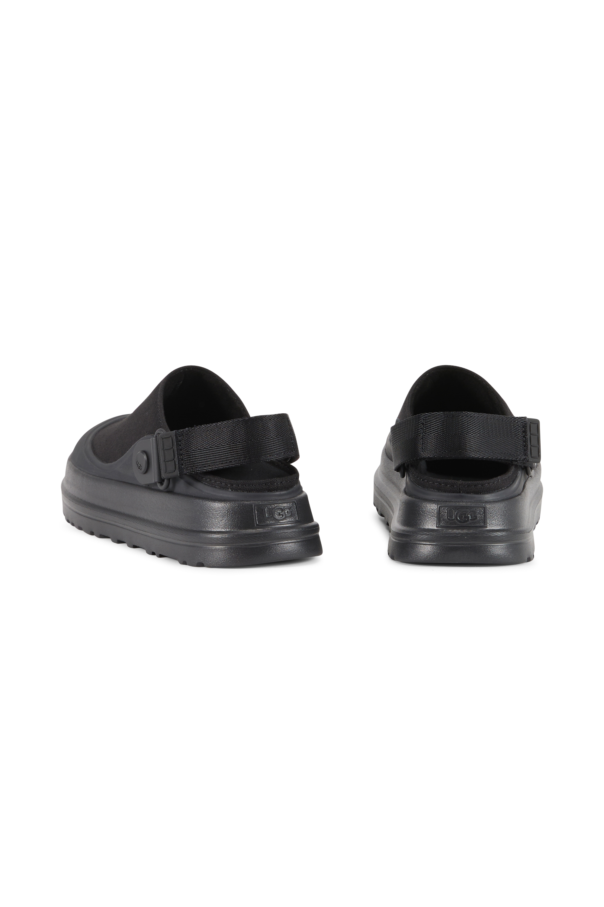 Flat furry sheepskin sandals Black