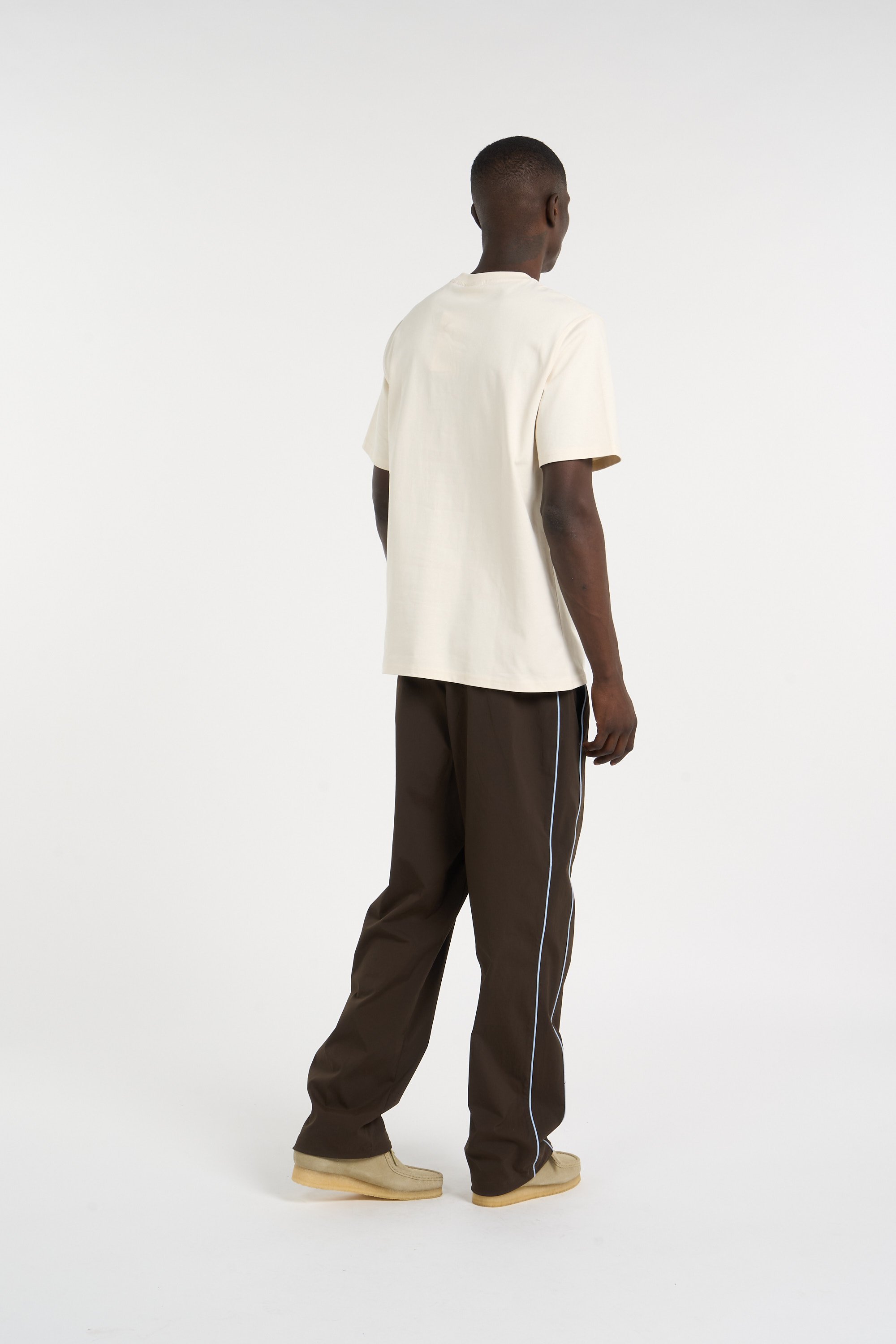 Regular-fit round-neck cotton T-shirt | White LES DEUX Men