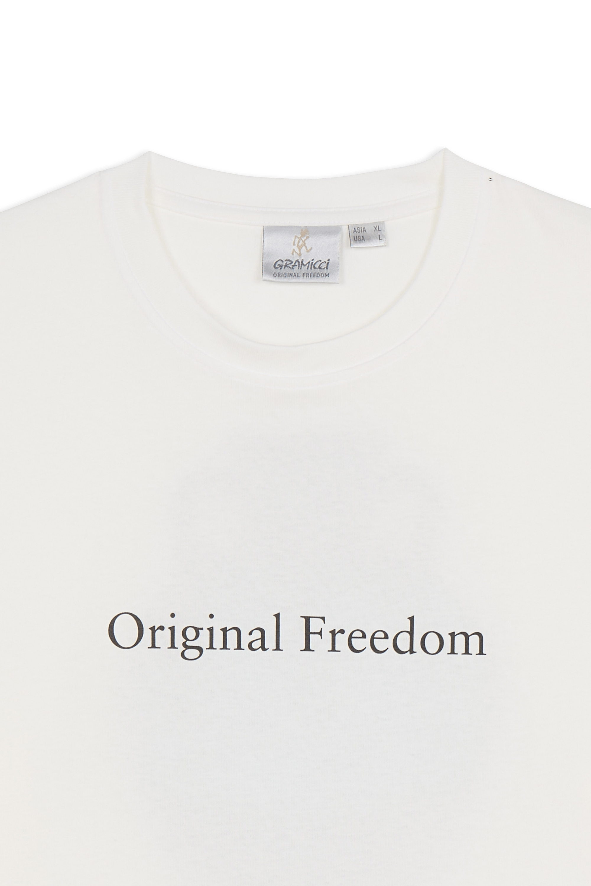 Regular-fit round-neck cotton T-shirt | White GRAMICCI Men