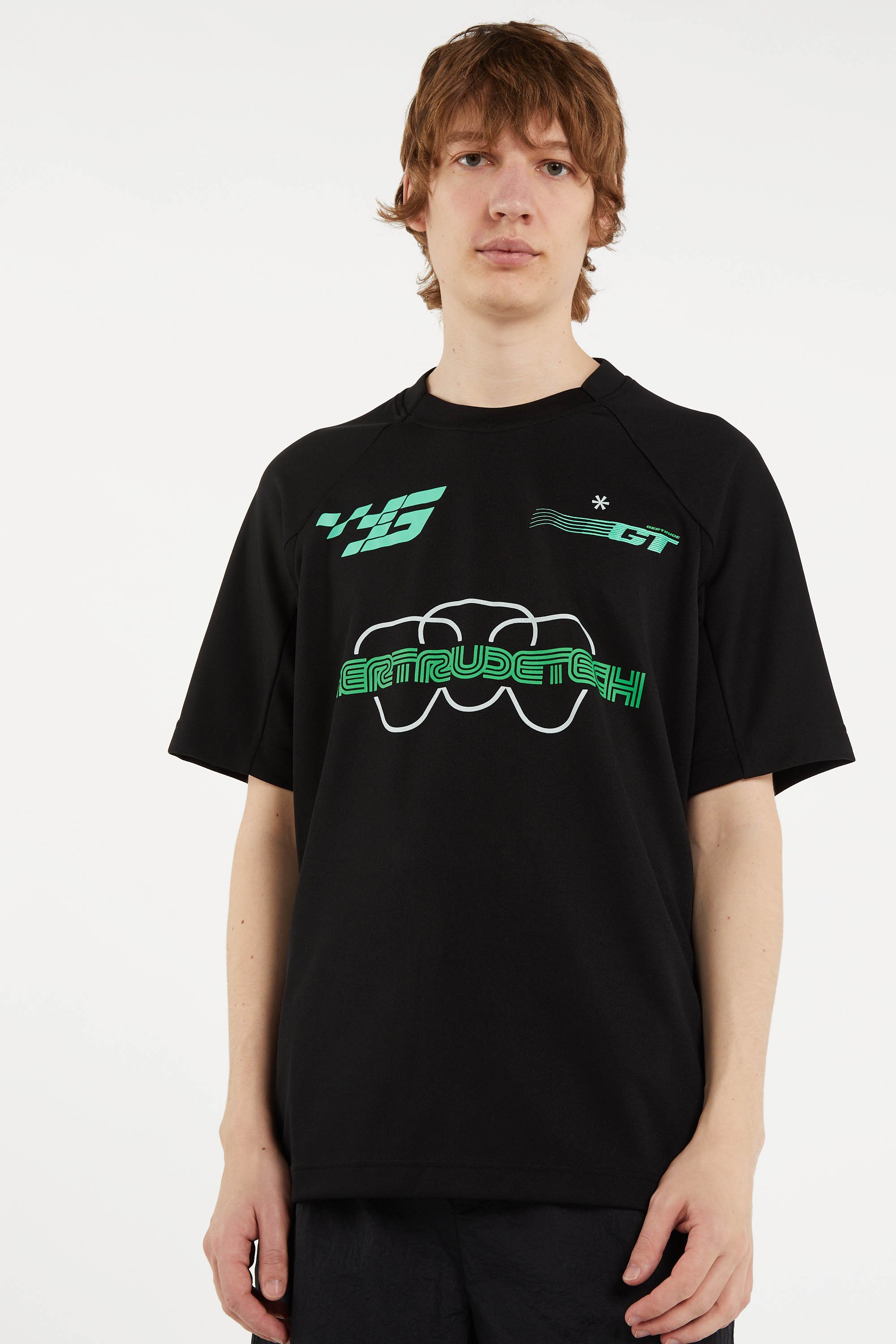 Regular-fit round-neck cotton T-shirt | Black GERTRUDE Men
