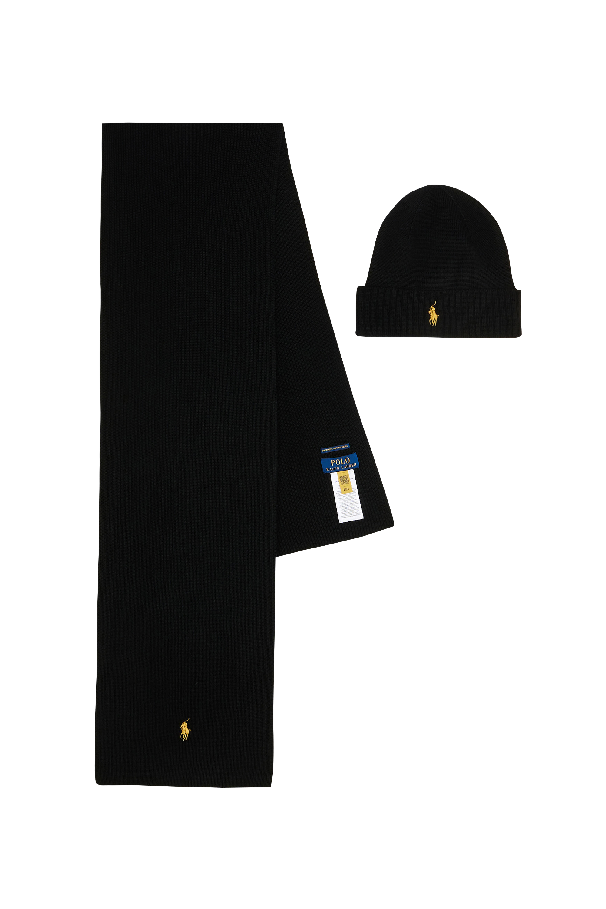 Ensemble écharpe et bonnet Noir