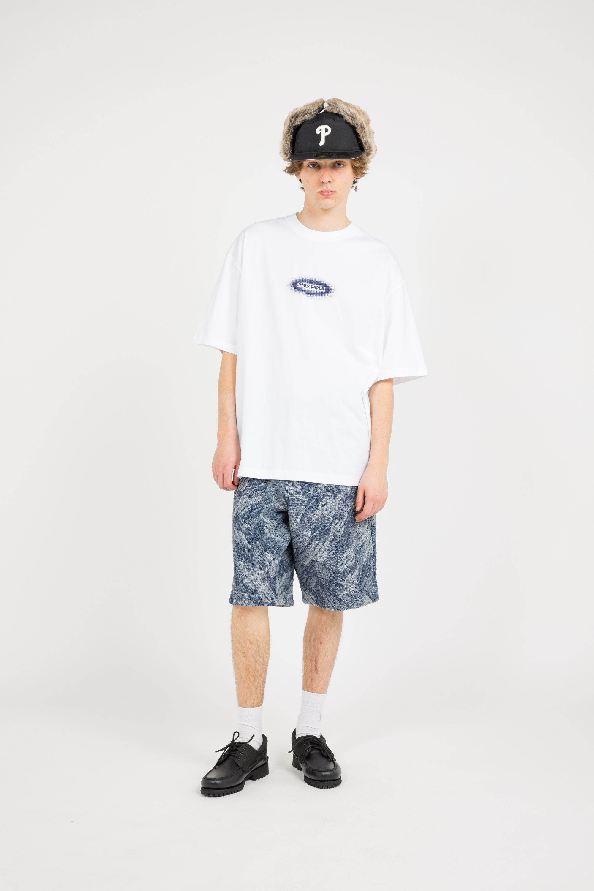 Regular-fit round-neck cotton T-shirt White