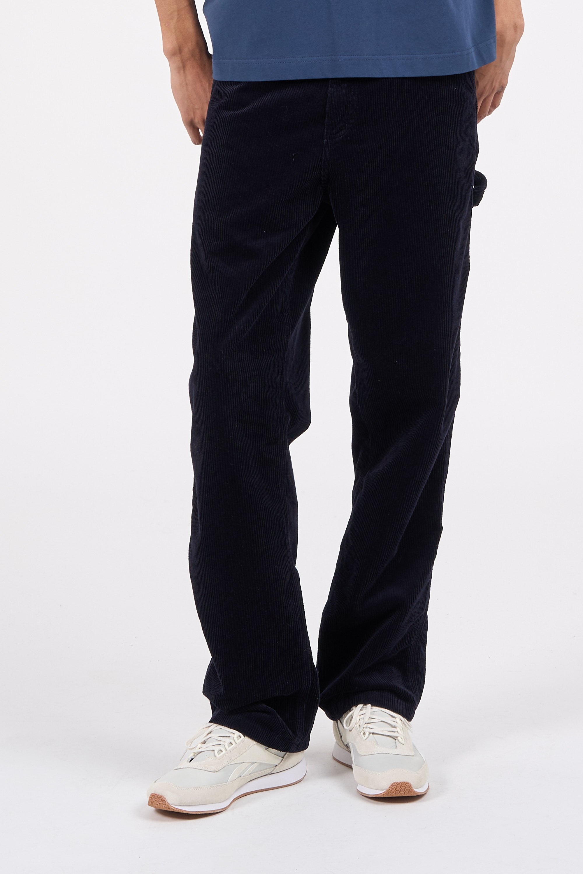 Straight velour trousers Blue