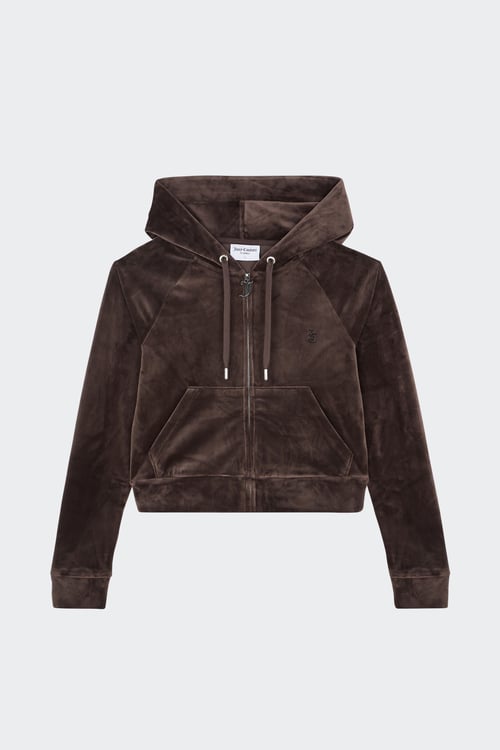 Hoodie zippé - Taille XS Marron