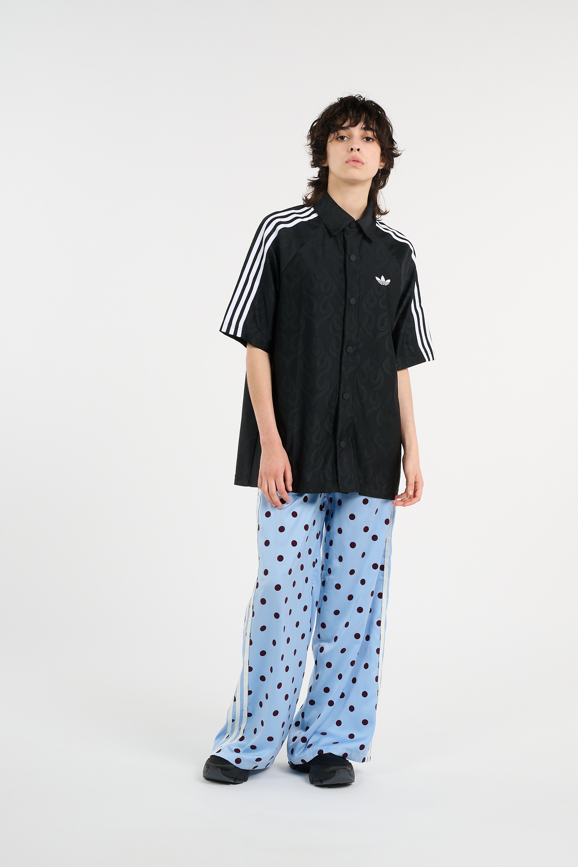 Regular-fit round-neck cotton T-shirt ADIDAS Black