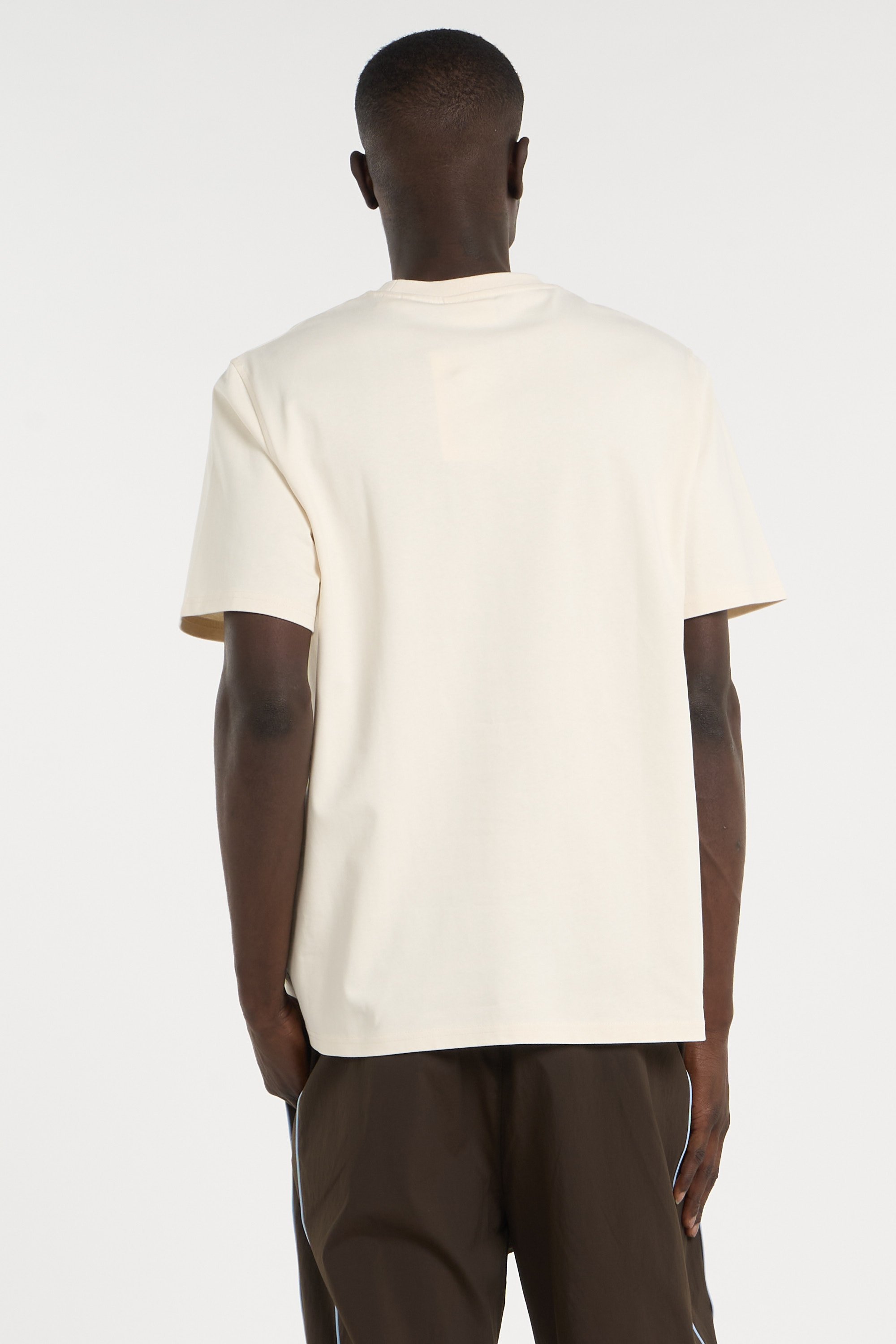 Regular-fit round-neck cotton T-shirt | White LES DEUX Men