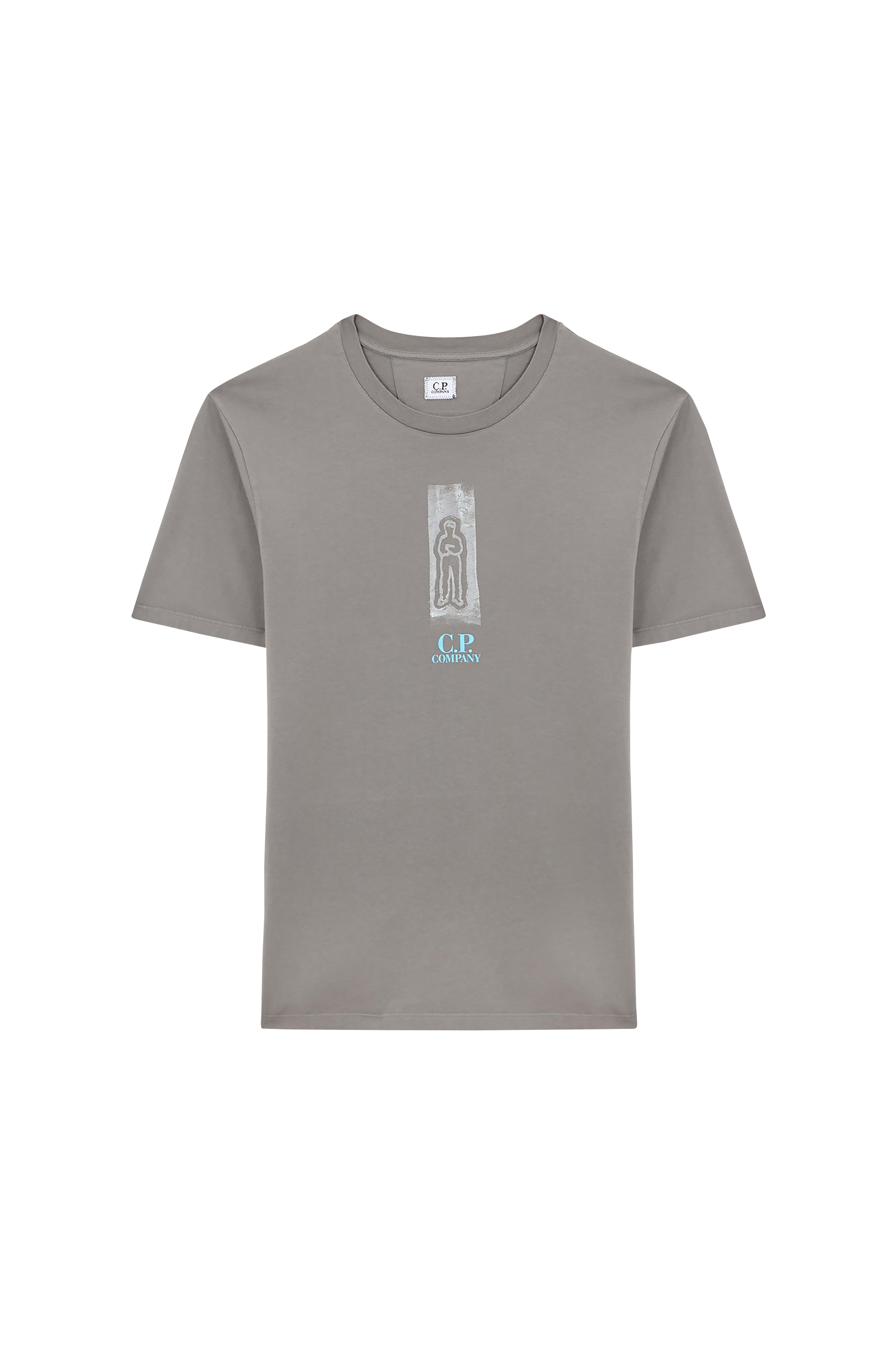 Regular-fit round-neck cotton T-shirt Grey