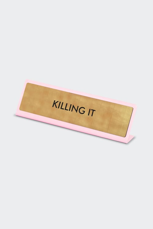 FLAMINGO CANDLES Plaque de bureau Doré