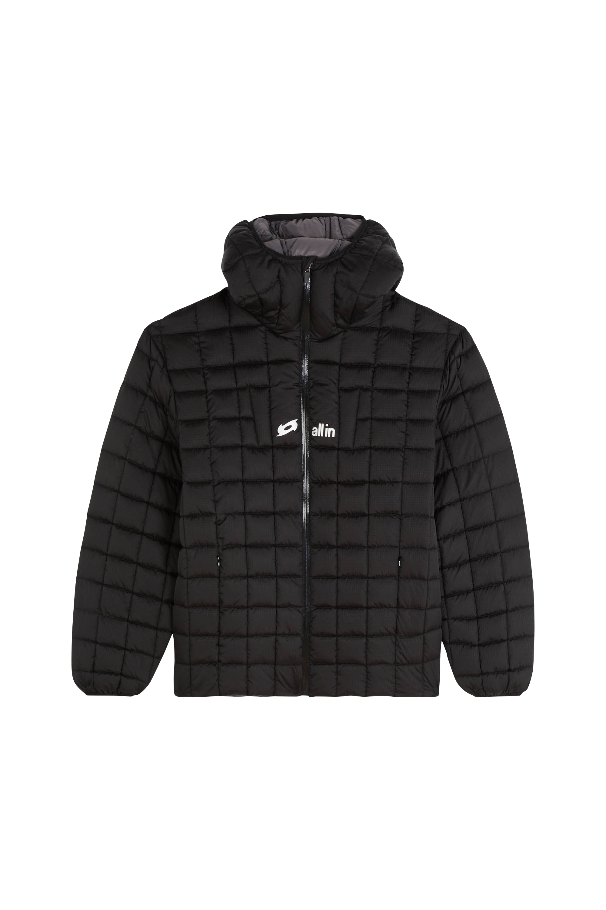 Lightweight quilted padded jacket with high neck Black