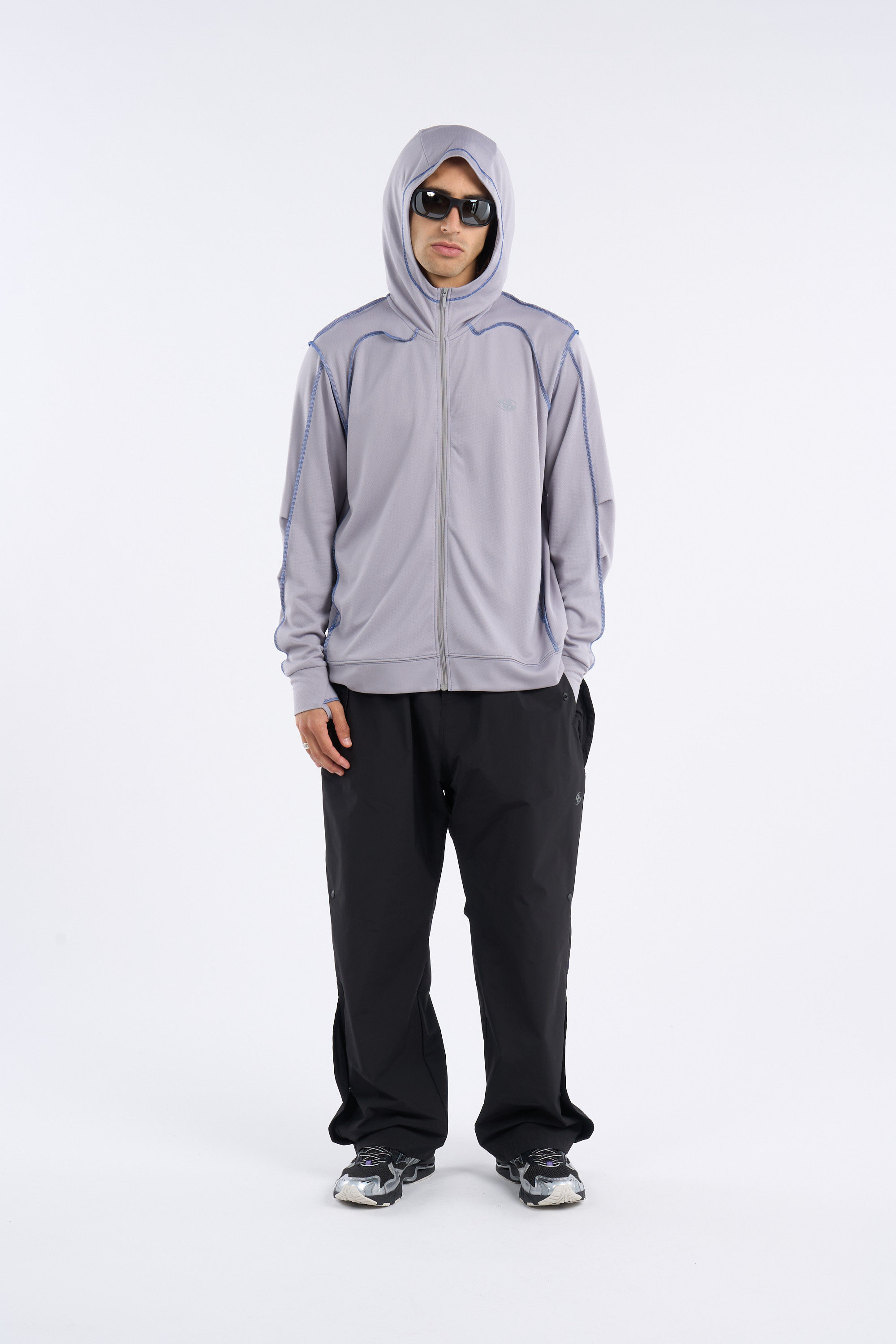 Hoodie zippé Gris