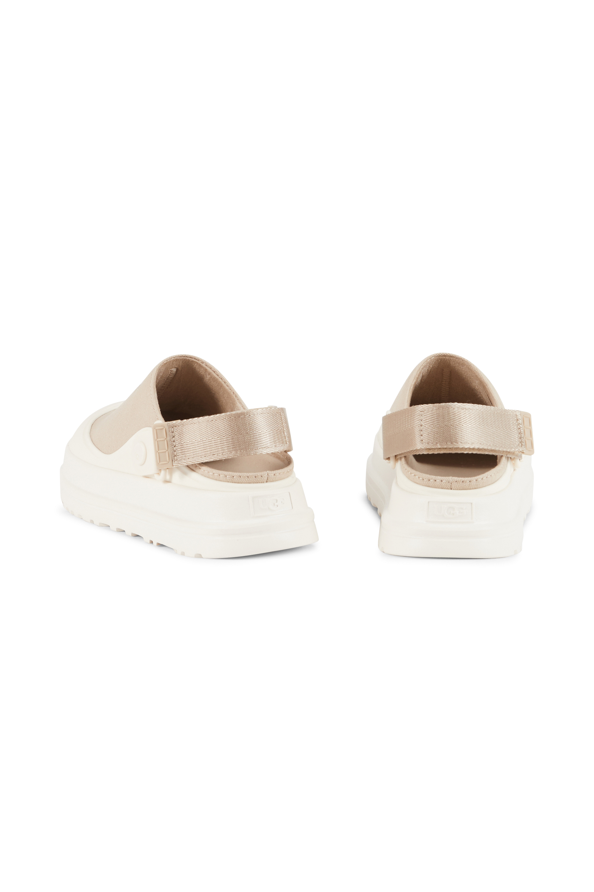 Flat furry sheepskin sandals Beige
