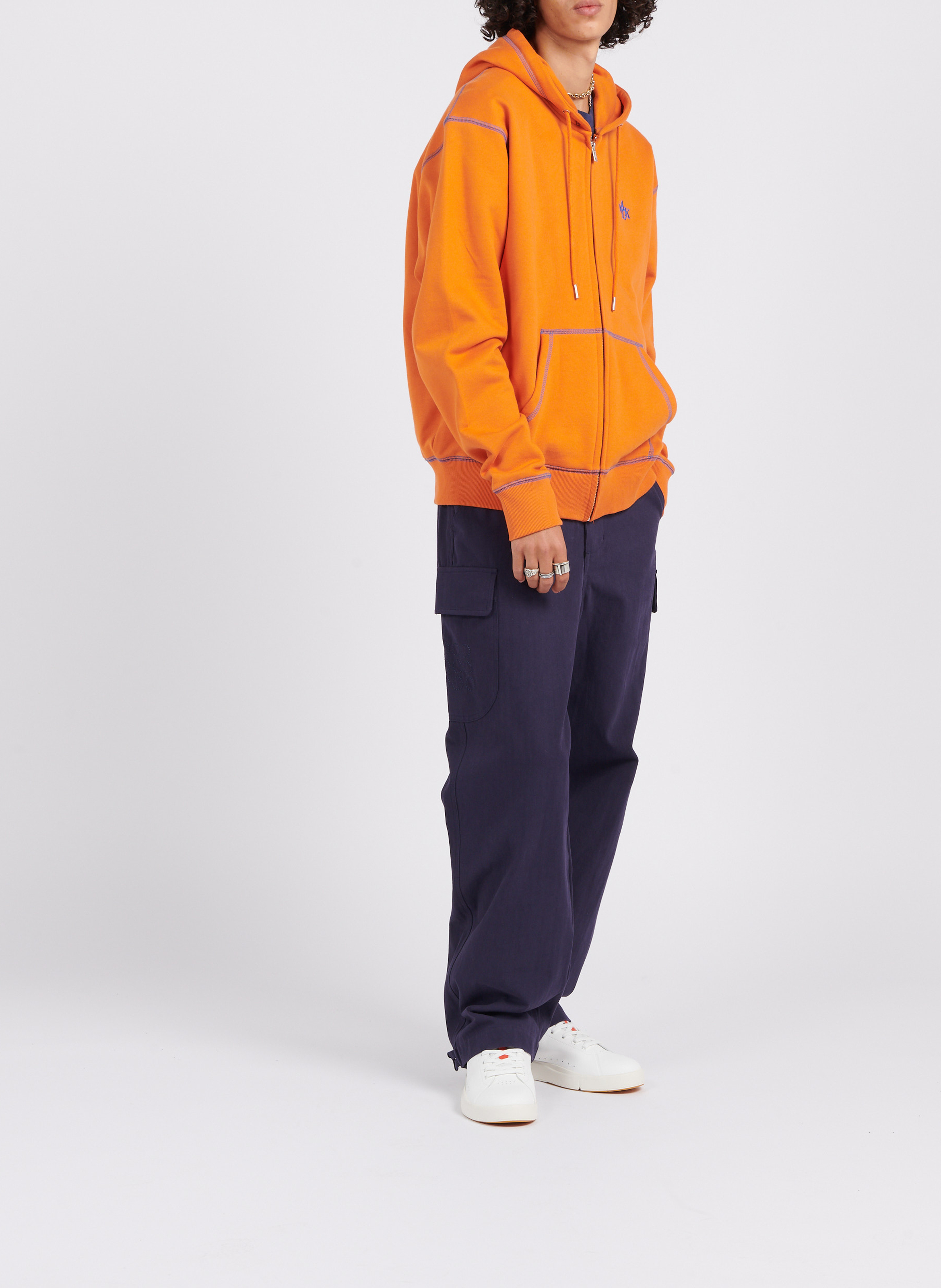 Zip-up hoodie WALK IN PARIS Orange