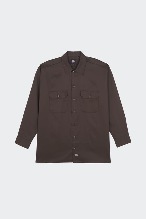 DICKIES Shirt Brown