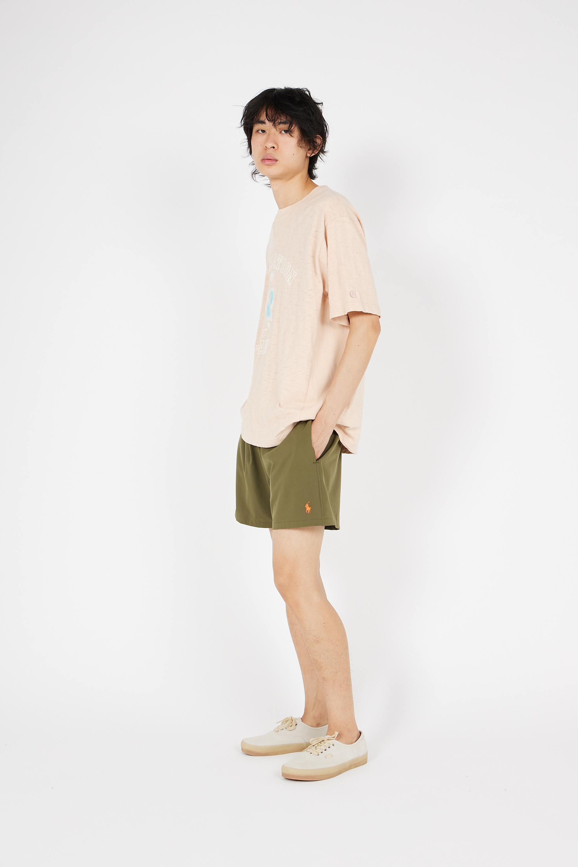 Short de bain Kaki