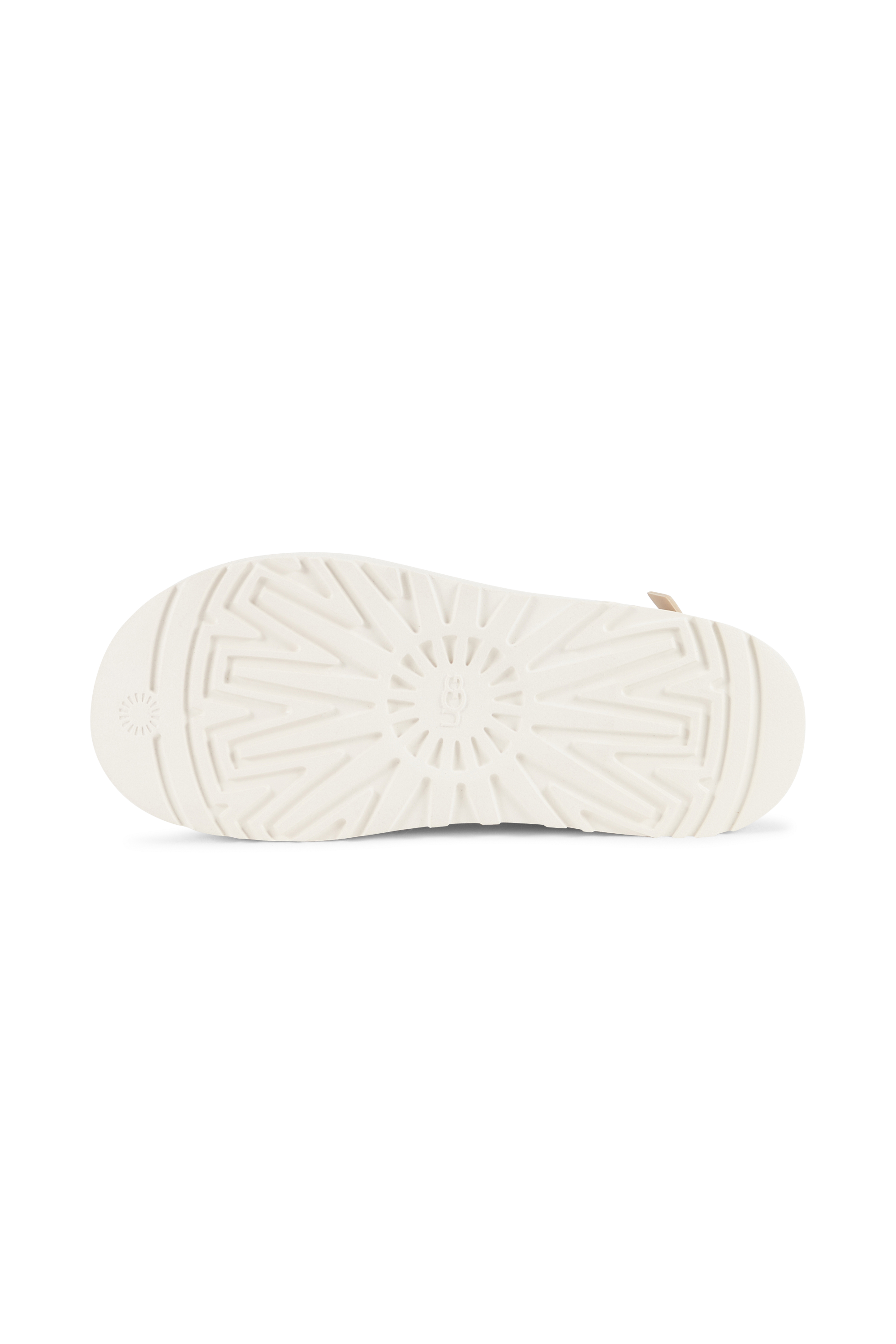 Flat furry sheepskin sandals Beige