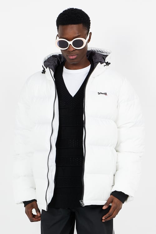 SCHOTT Doudoune avec capuche Blanc