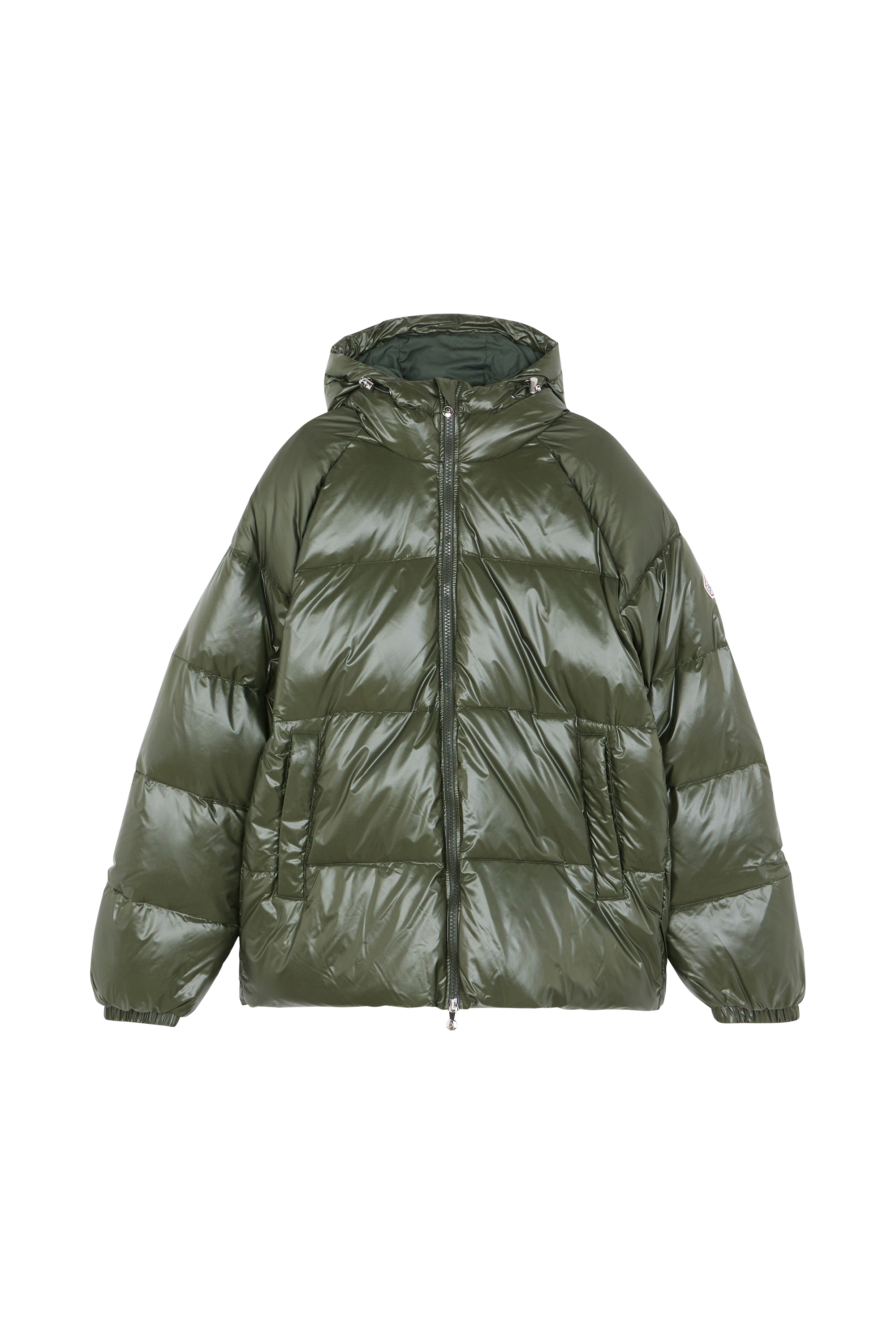 Lightweight quilted padded jacket with high neck Khaki