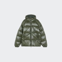 Lightweight quilted padded jacket with high neck DOUD STEN 3 SHINY Deep khaki