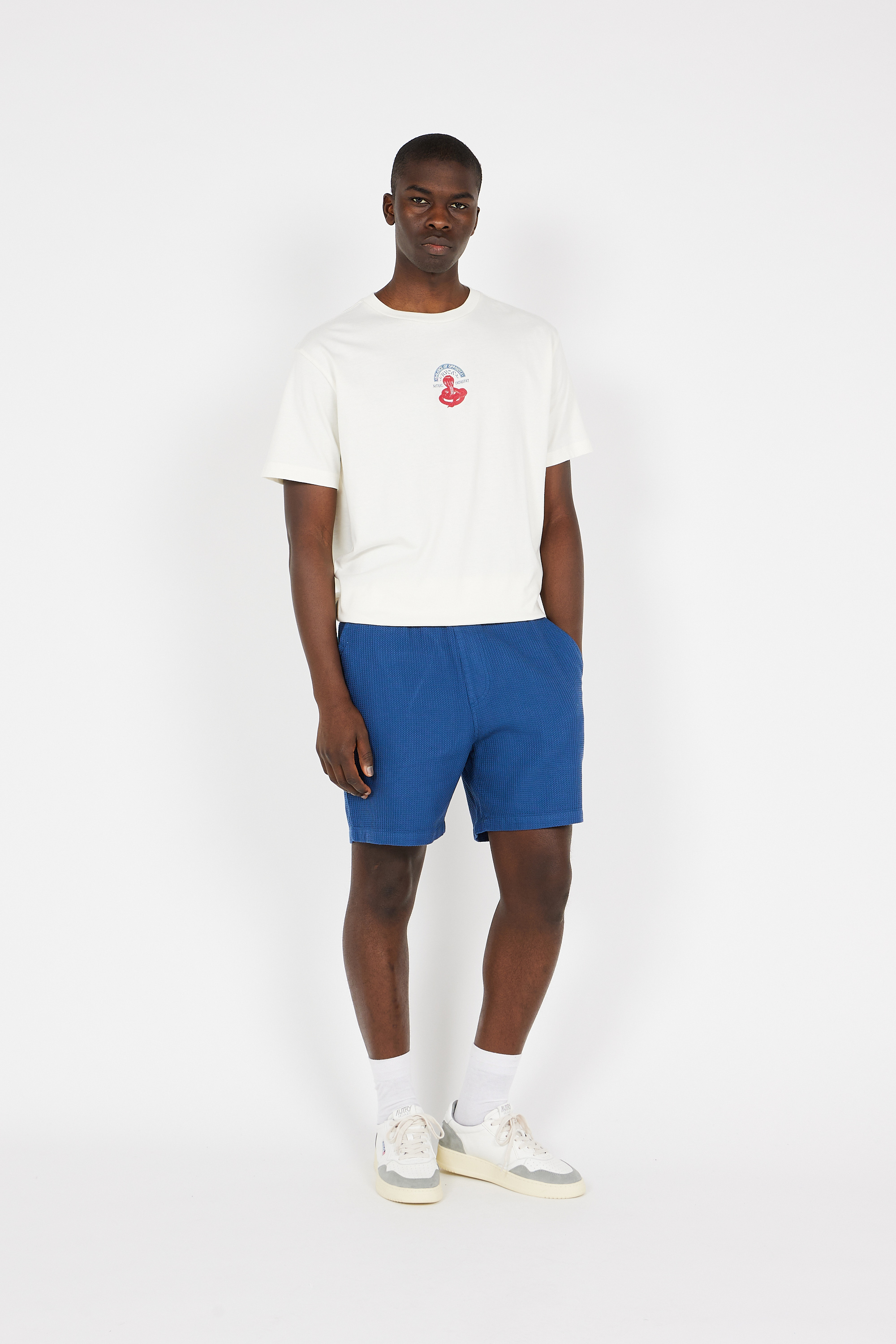 Regular-fit round-neck cotton T-shirt White