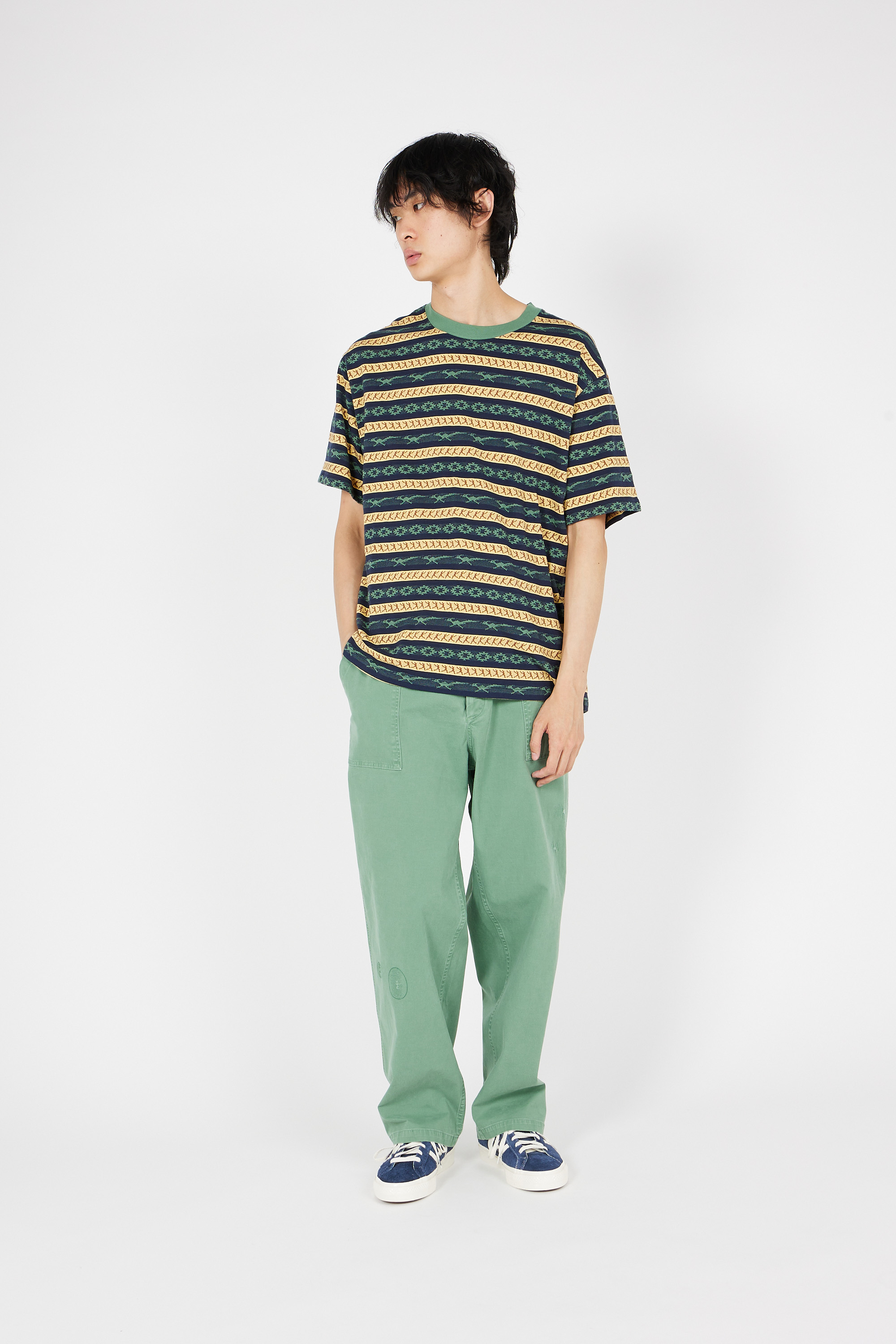 Regular-fit round-neck cotton T-shirt Multicolored