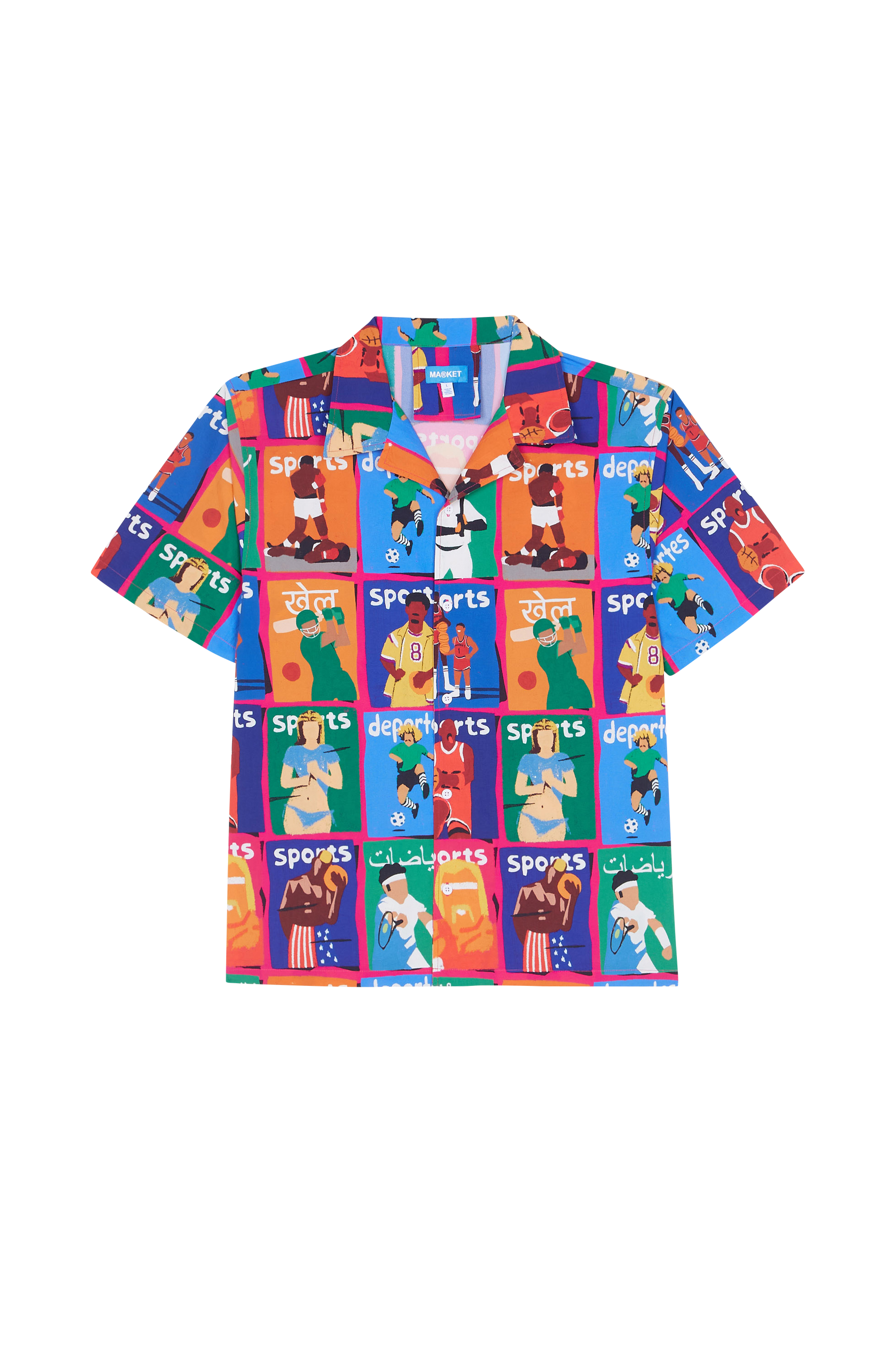 Regular-fit zip-up cotton-blend hoodie with Pony Player Multicolored