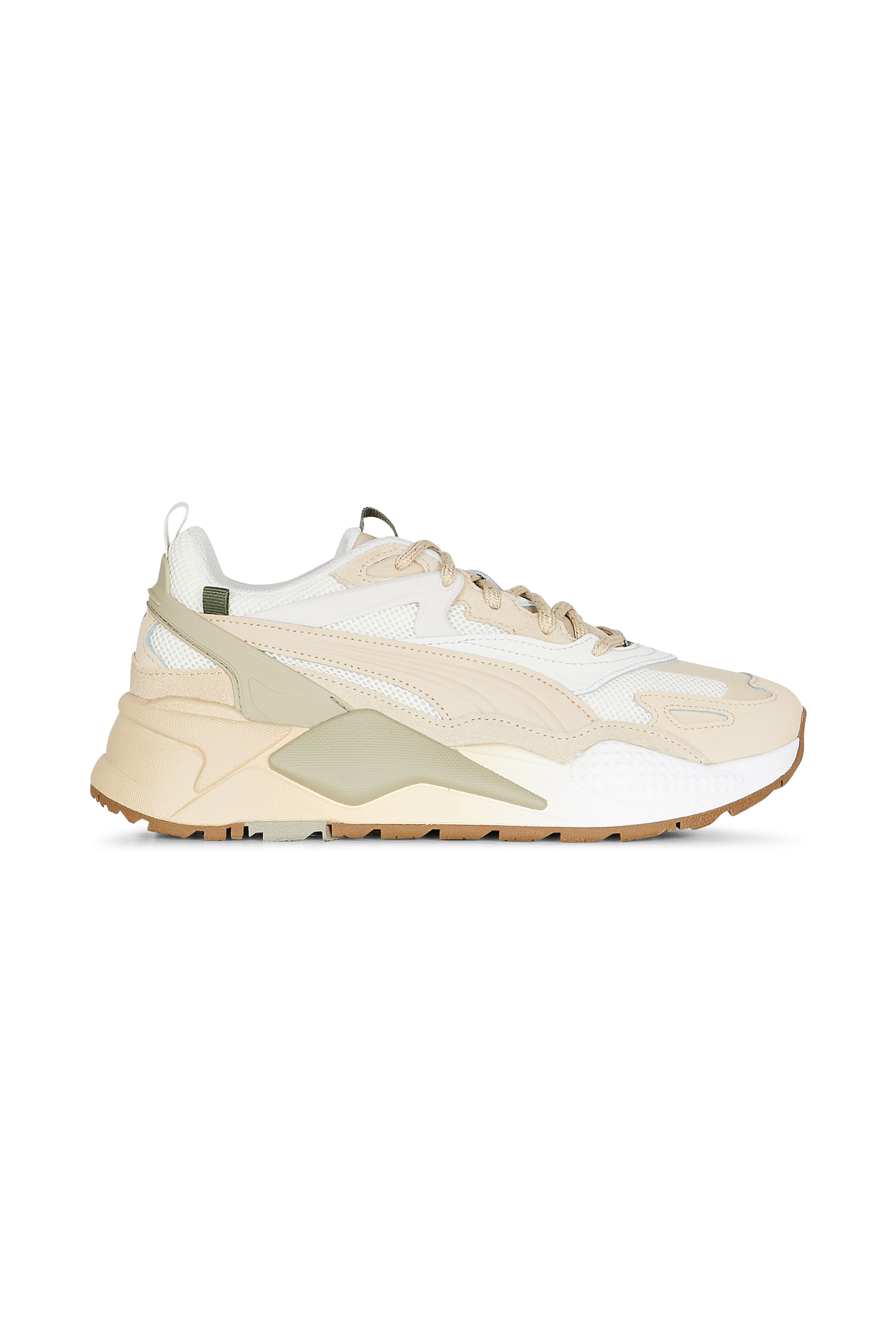 gold and white puma sneakers