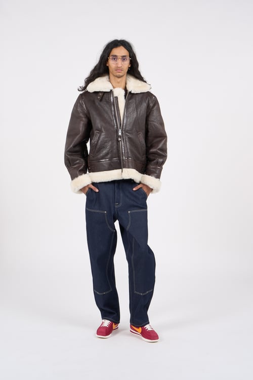 SCHOTT Aviator jacket Brown