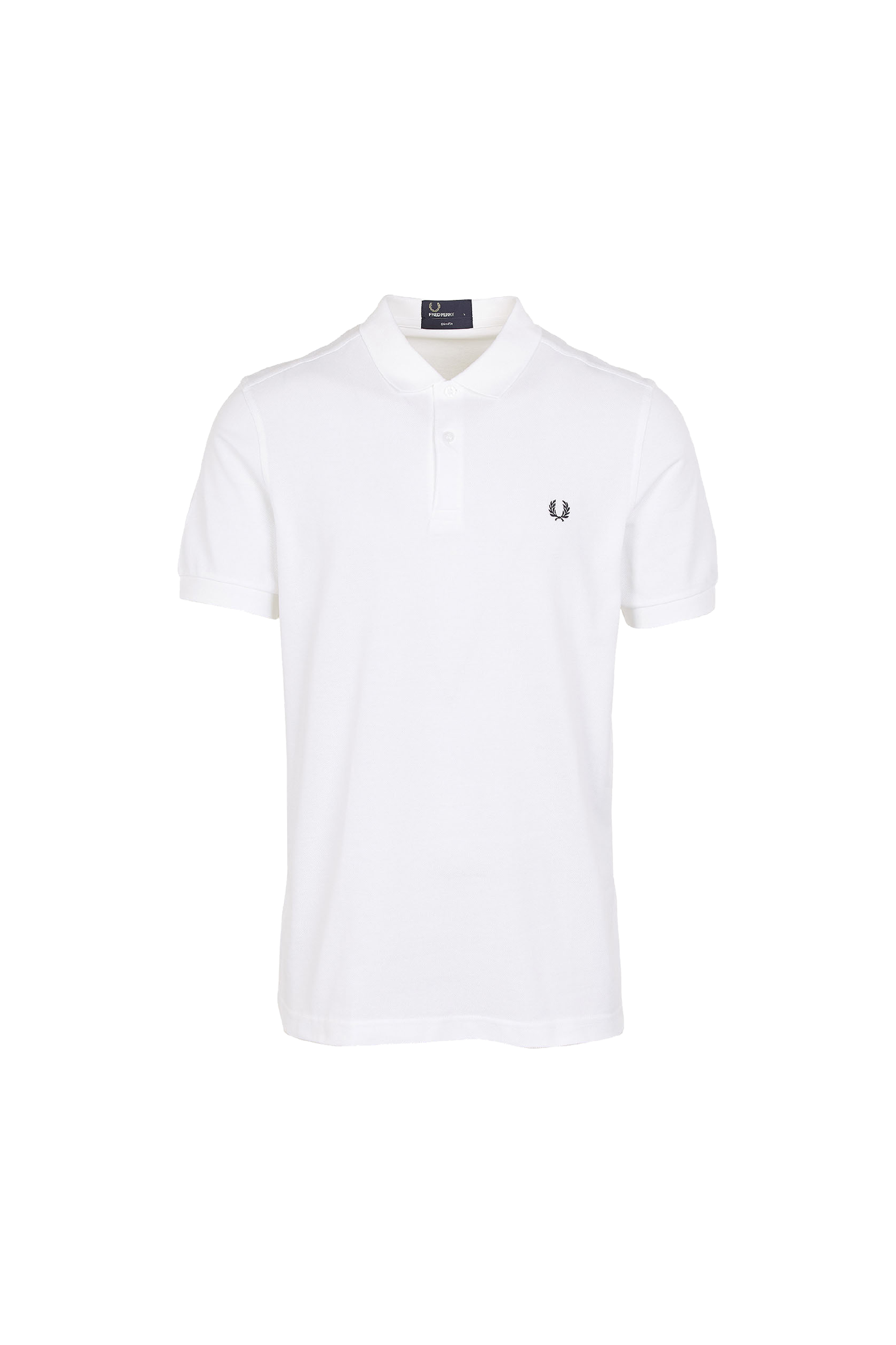 Regular-fit cotton piqué polo shirt White