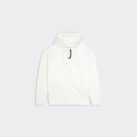 zip-up hoodie DIAGONAL RAISED FLEECE GOGGLE Gauze white