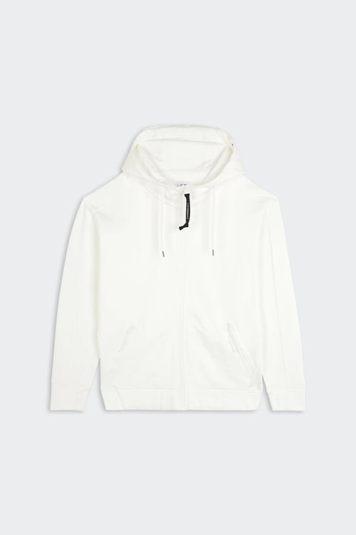 C.P. COMPANY zip-up hoodie White