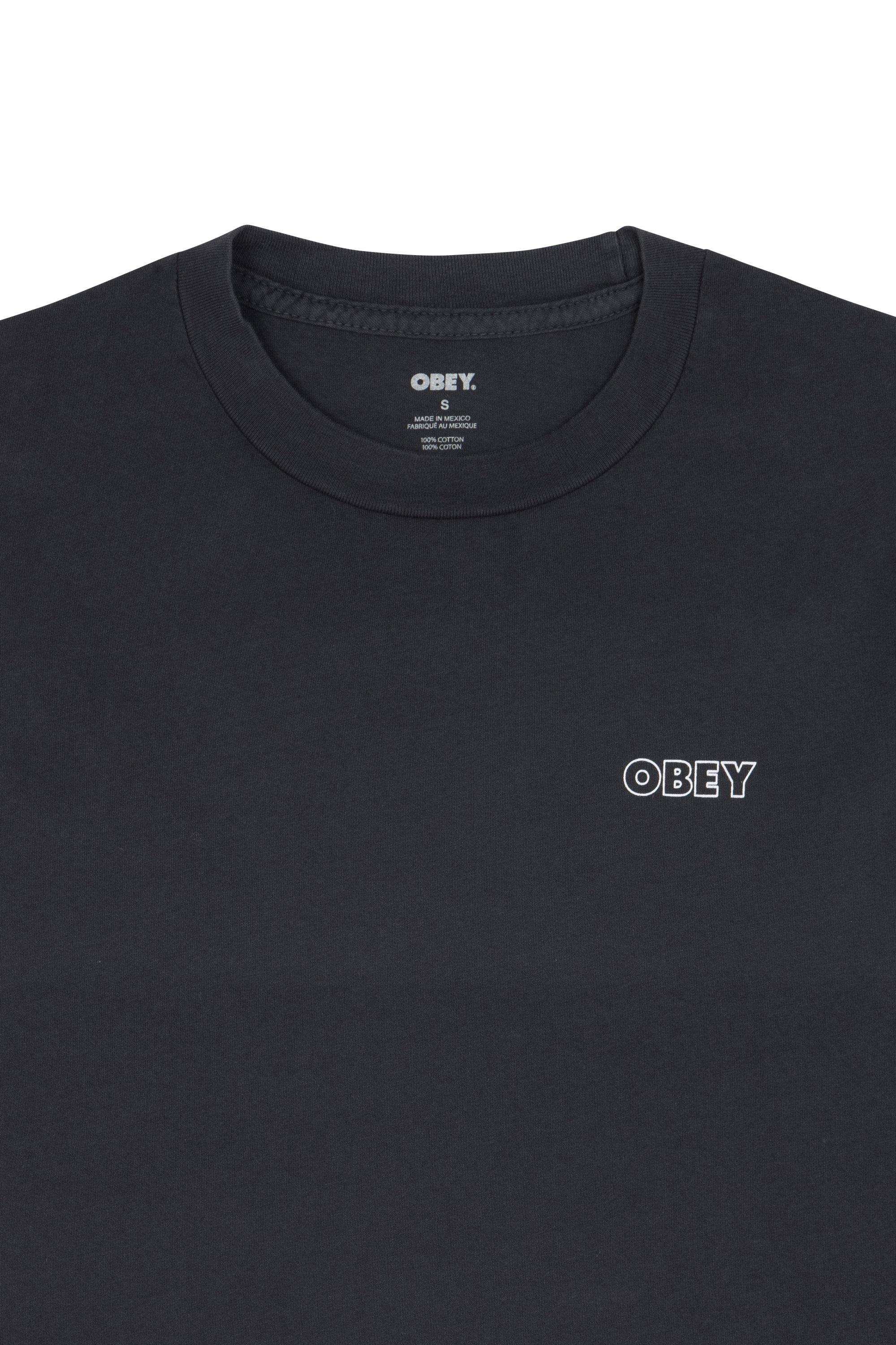 Regular-fit round-neck cotton T-shirt Black