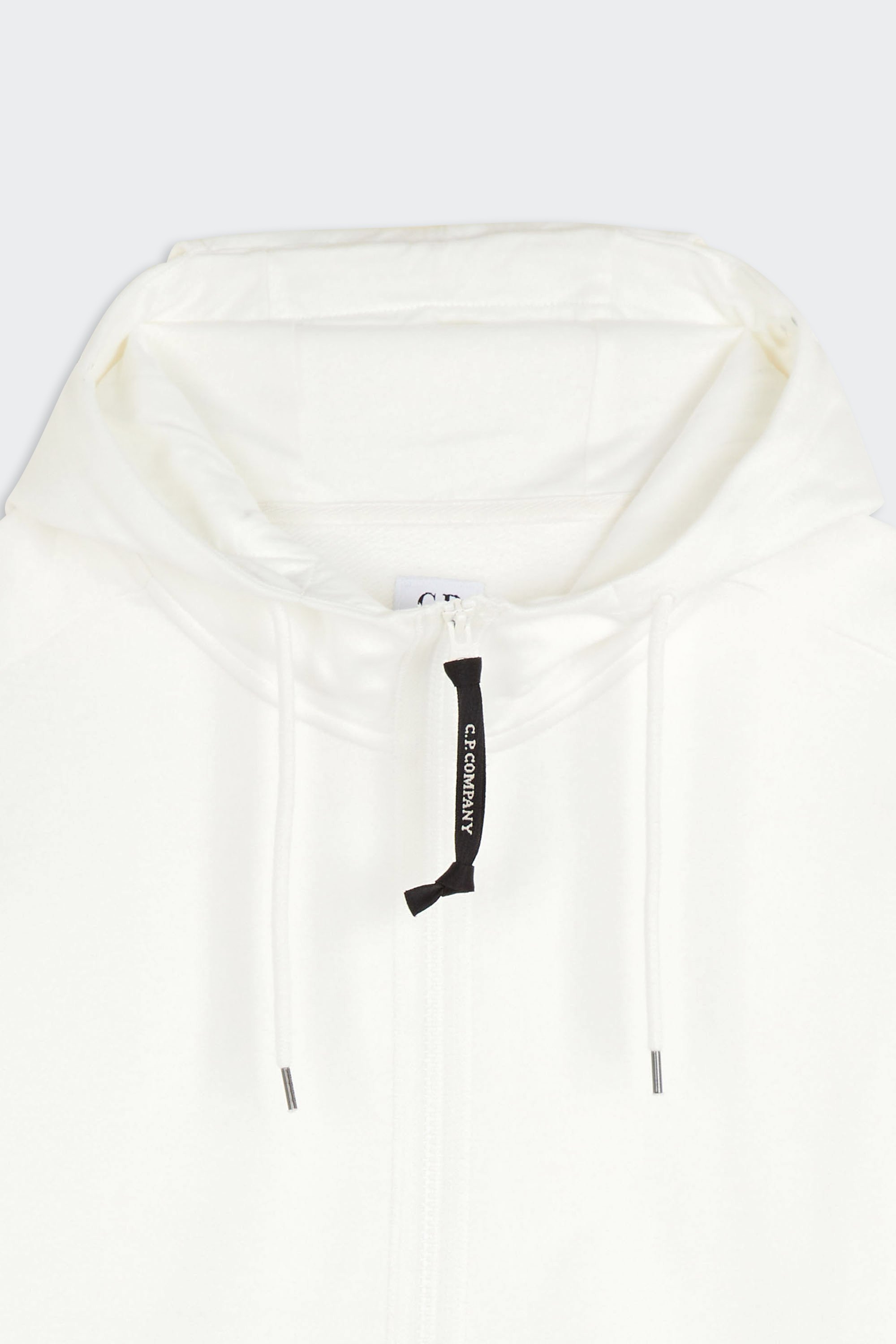 zip-up hoodie | White by C.P. COMPANY zip-up hoodie White