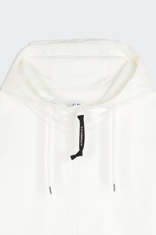 C.P. COMPANY zip-up hoodie White