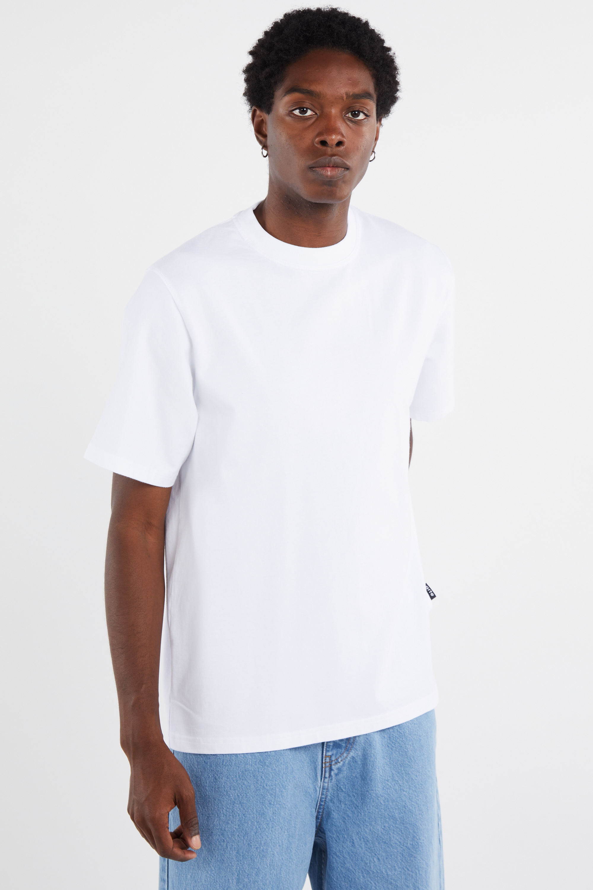 Regular-fit round-neck cotton T-shirt White