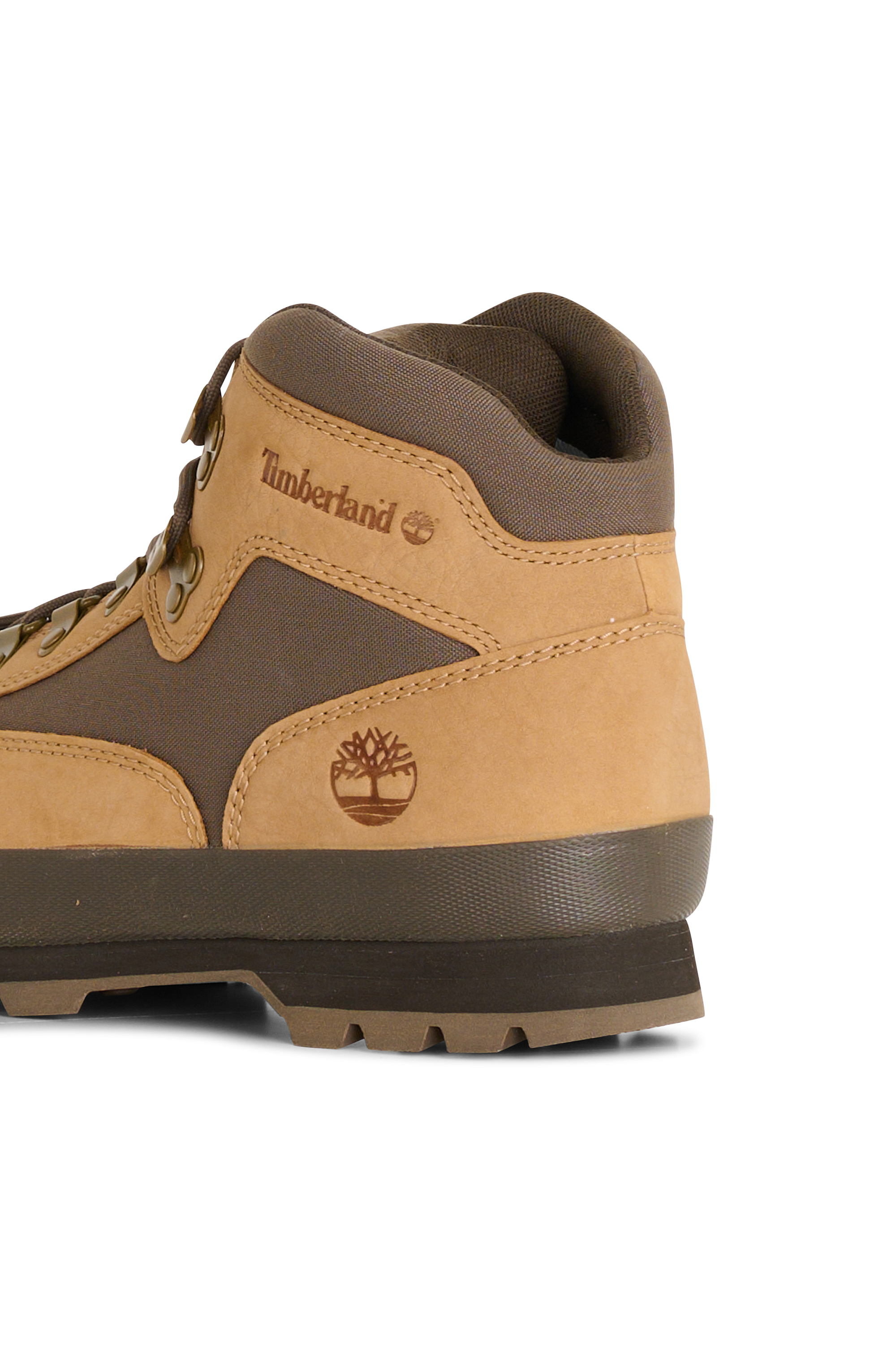 Heeled leather mid-calf boots Brown