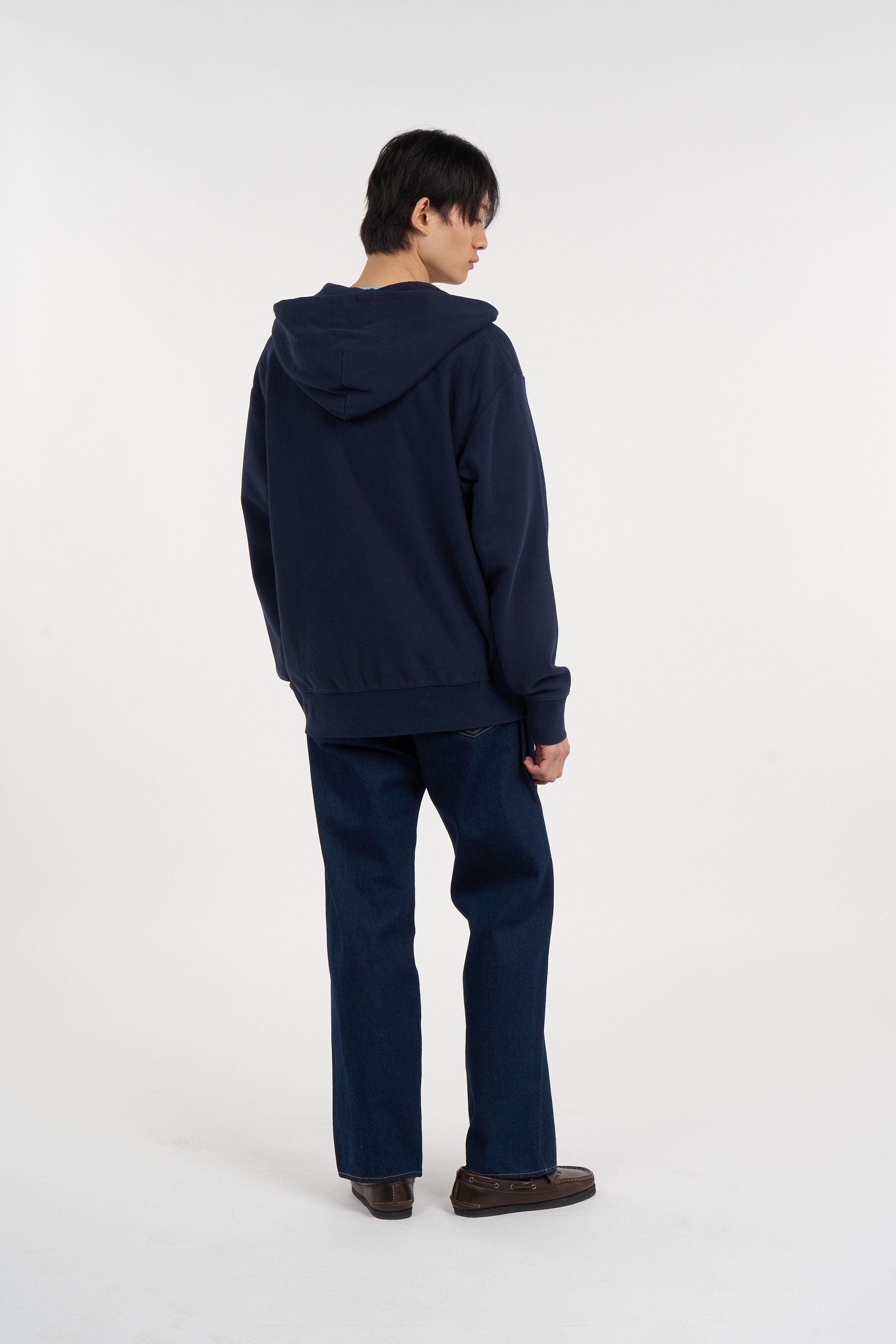 Hoodie zippé Bleu