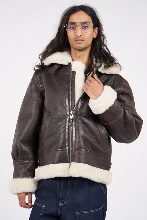 SCHOTT Aviator jacket Brown