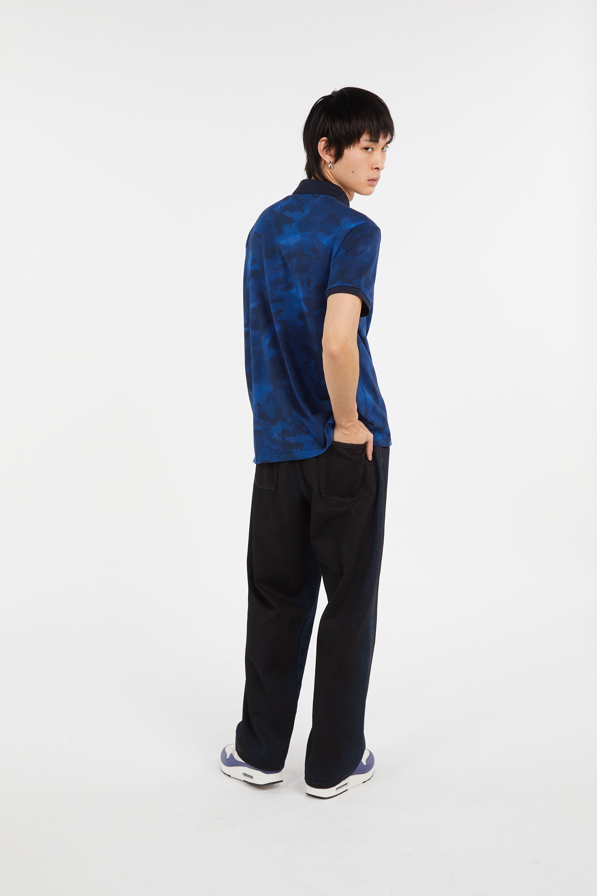Short-sleeved polo shirt Blue