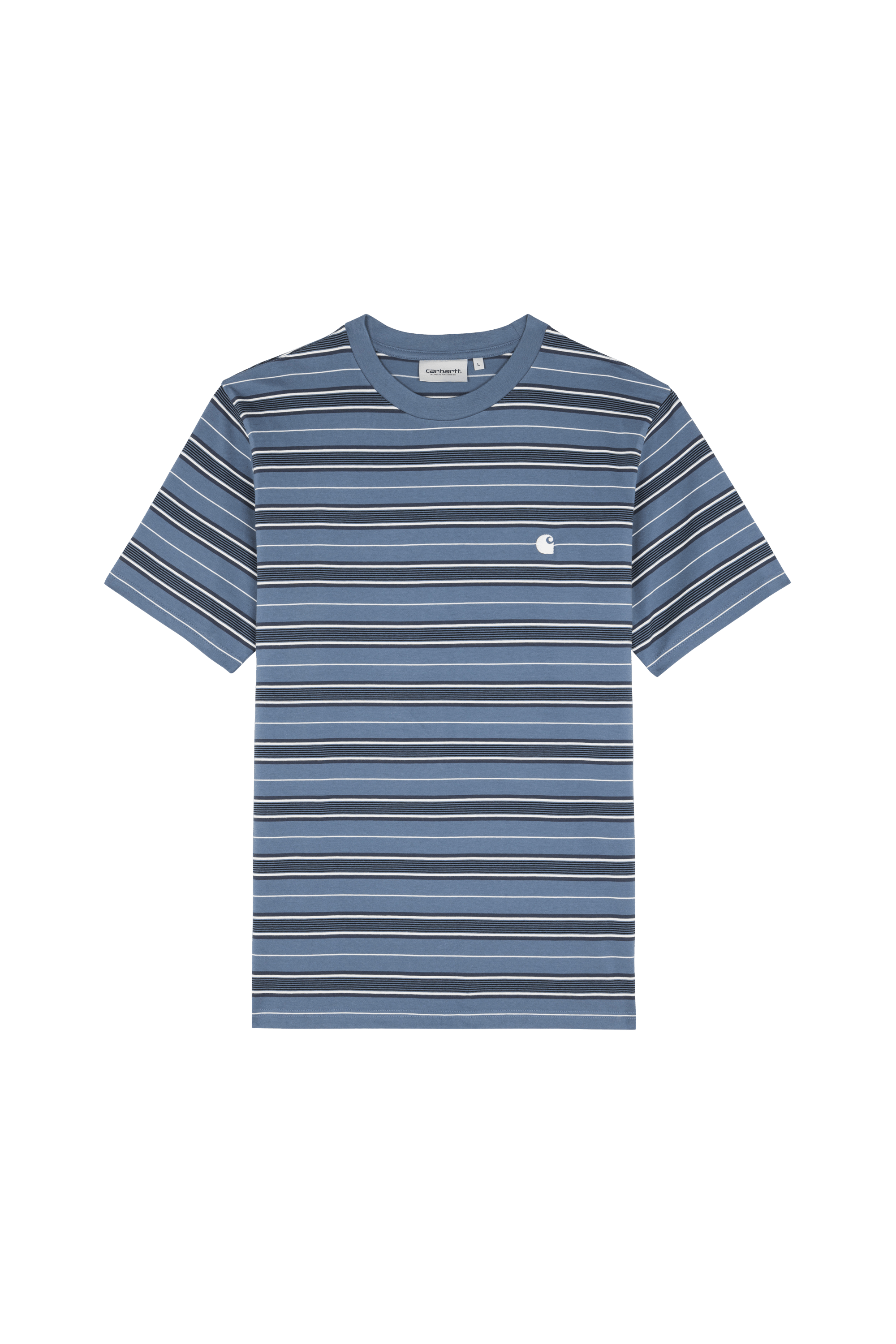 Regular-fit round-neck cotton T-shirt BRONSON Bronson stripe- icesheet