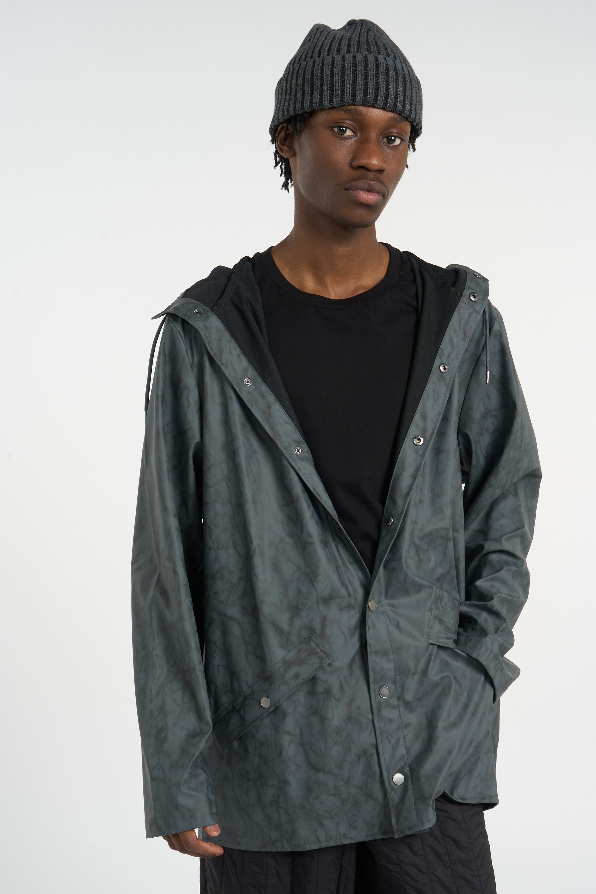 Coupe-vent imperméable à capuche | Gris RAINS Homme