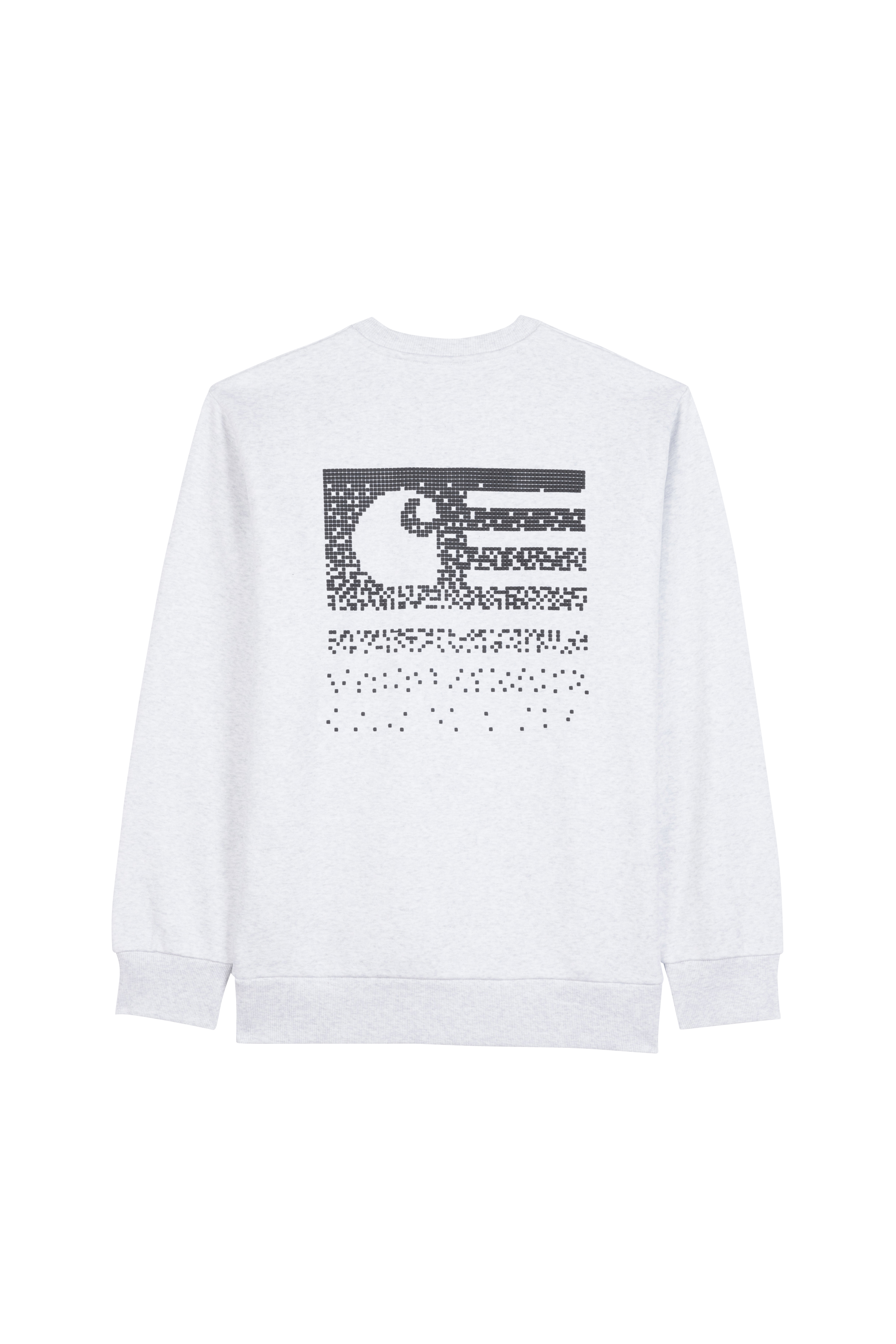 Regular-fit round-neck cotton-blend sweatshirt with screen print Grey