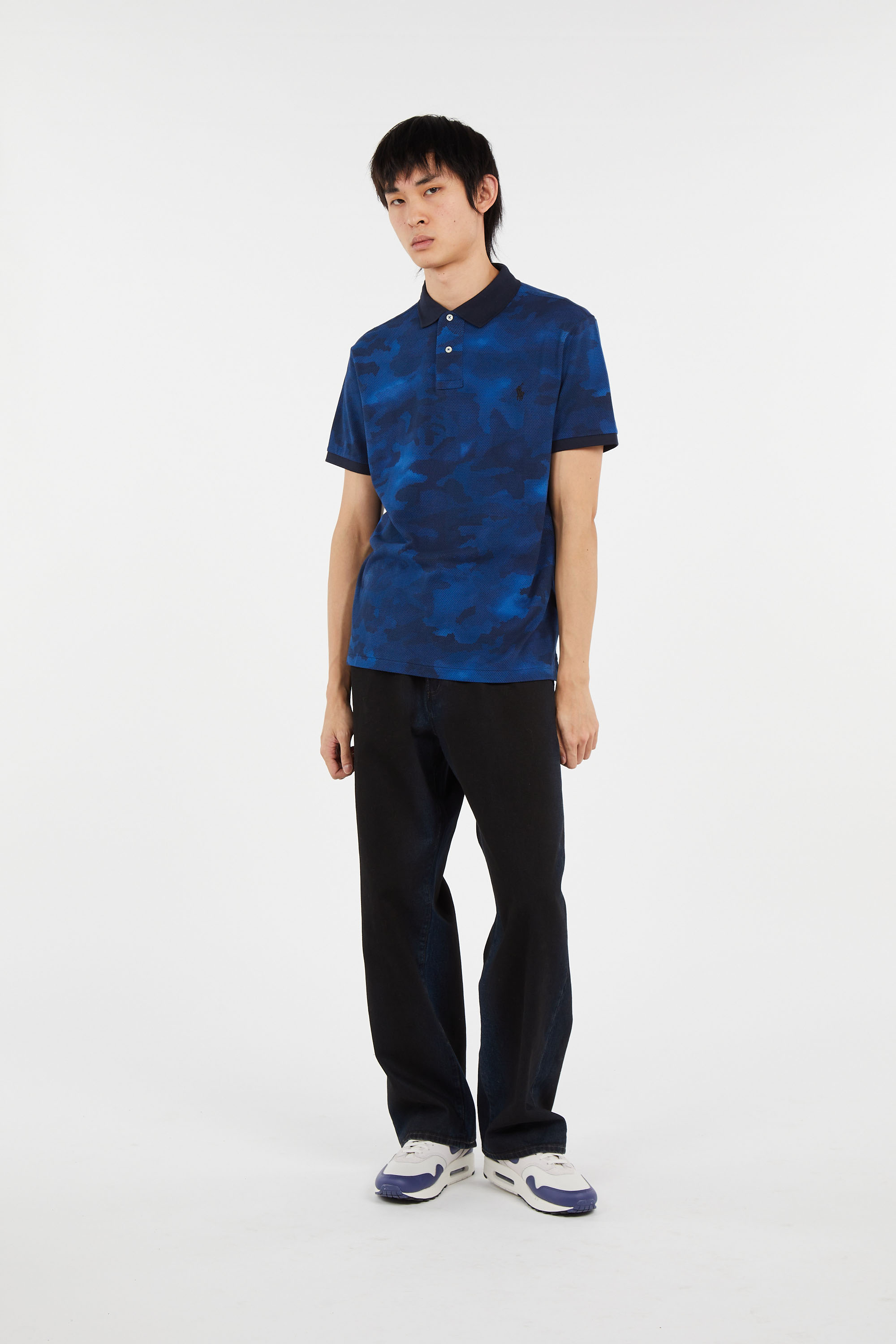Short-sleeved polo shirt Blue