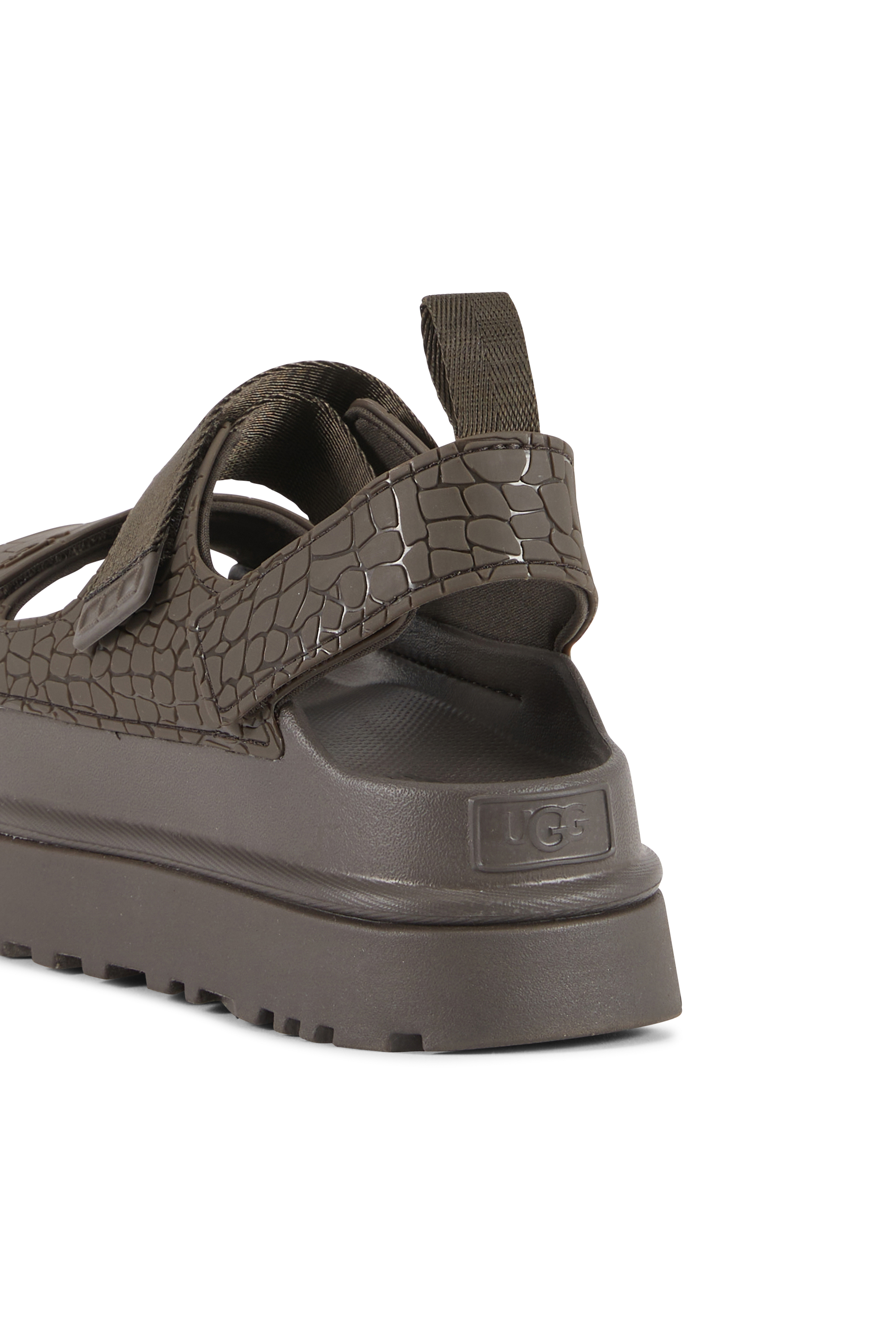 Flat furry sheepskin sandals Brown