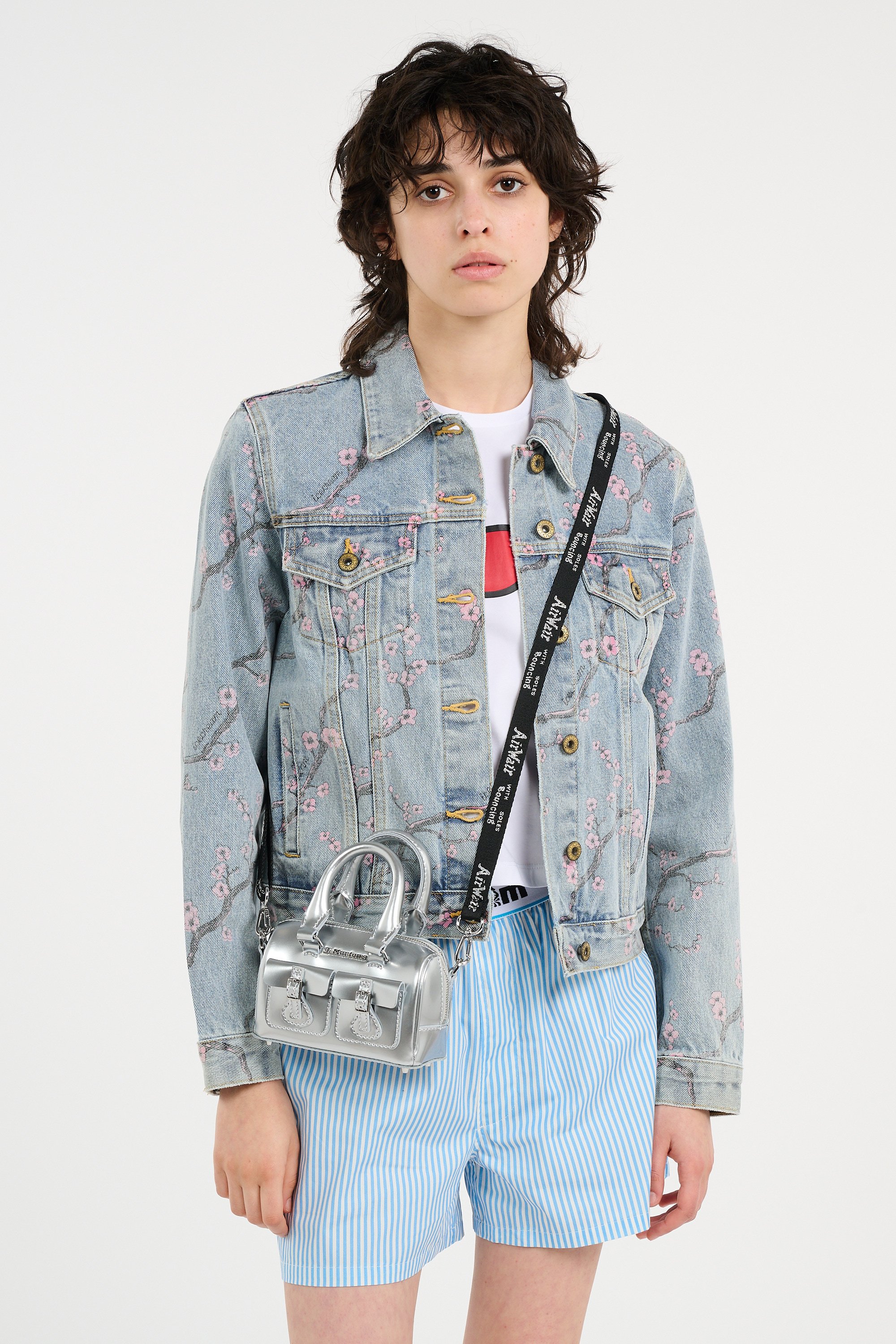 Sac bandoulière en cuir | Gris DR. MARTENS Femme
