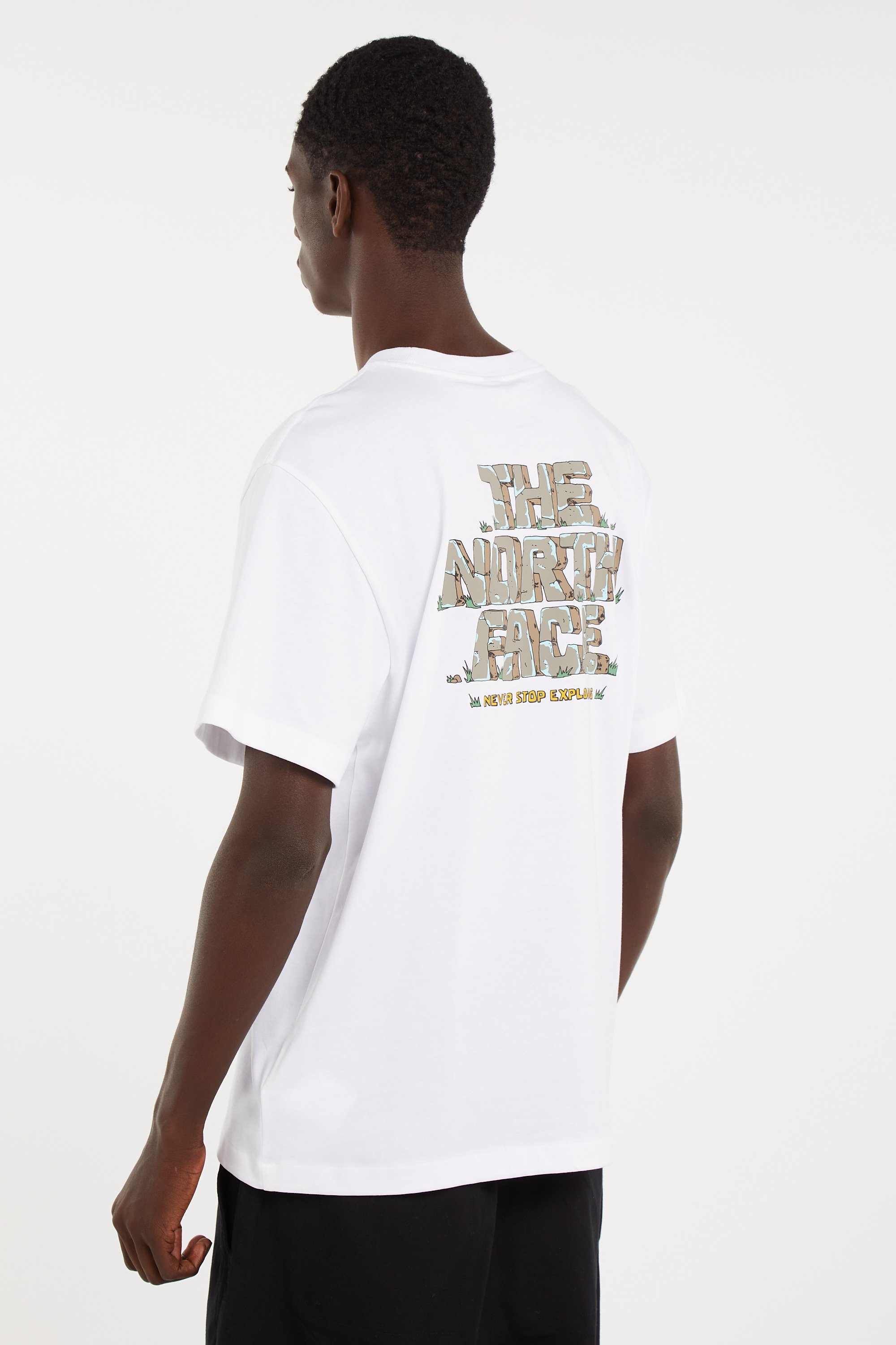 Regular-fit round-neck cotton T-shirt | White THE NORTH FACE Men