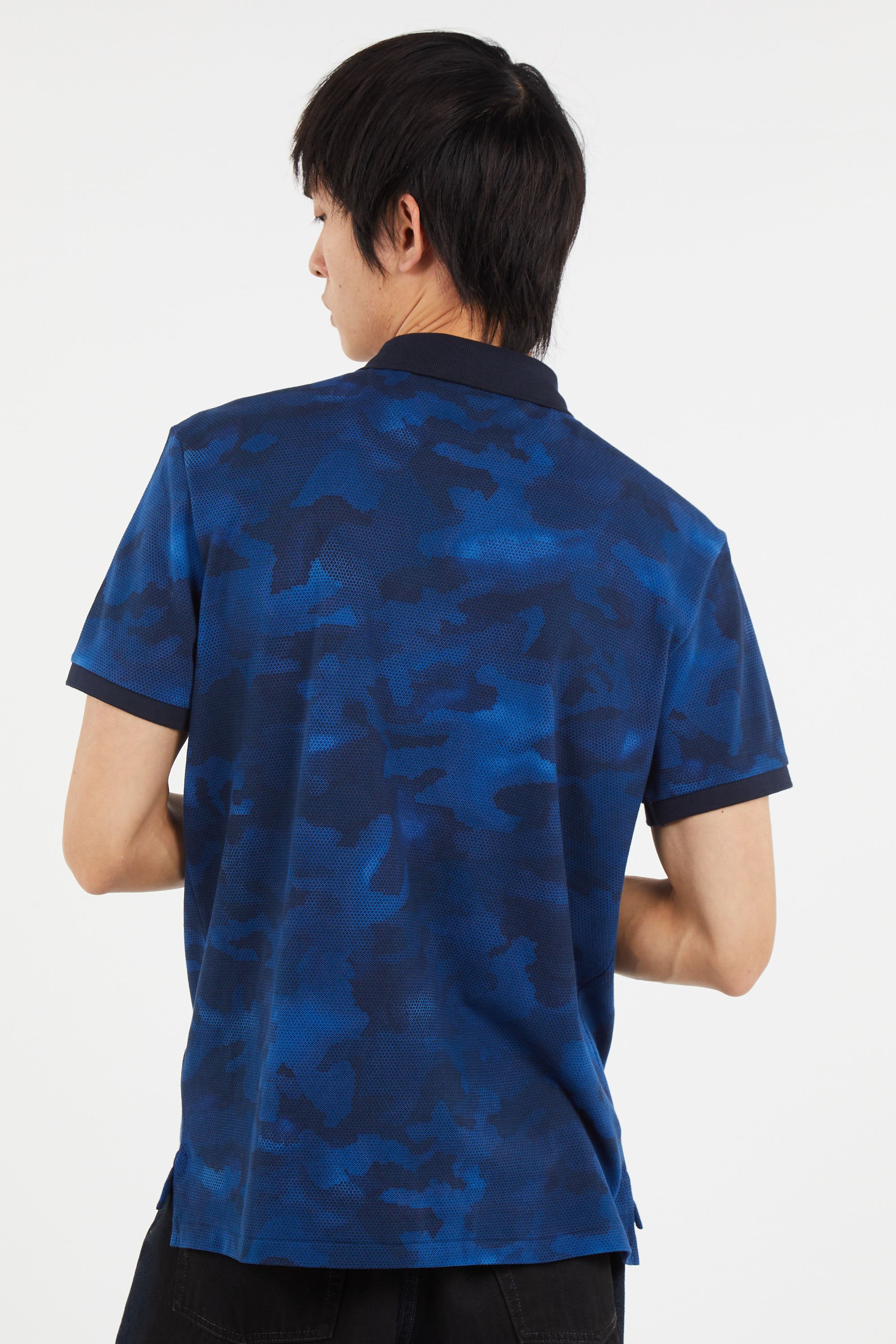 Short-sleeved polo shirt Blue