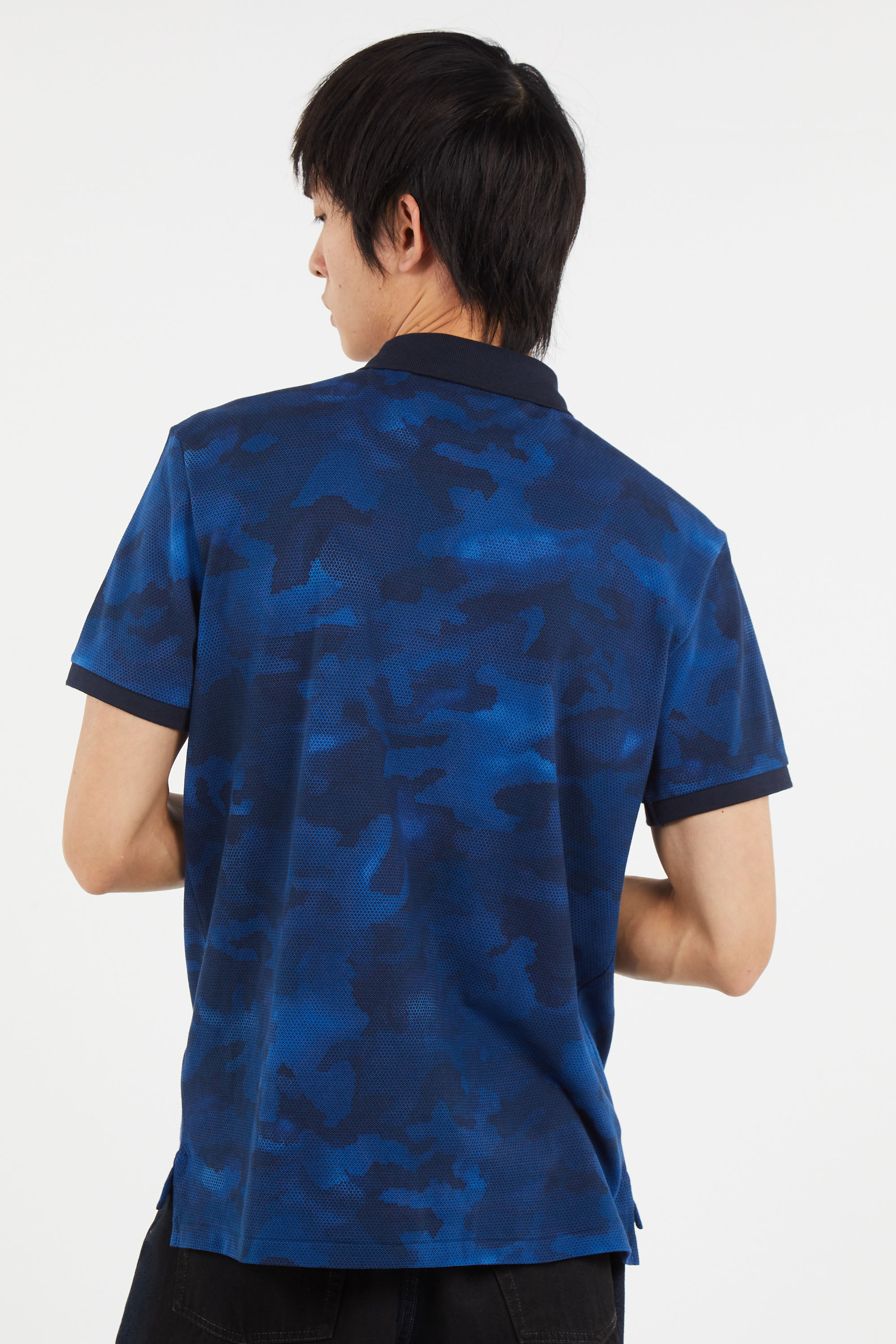 Short-sleeved polo shirt Blue