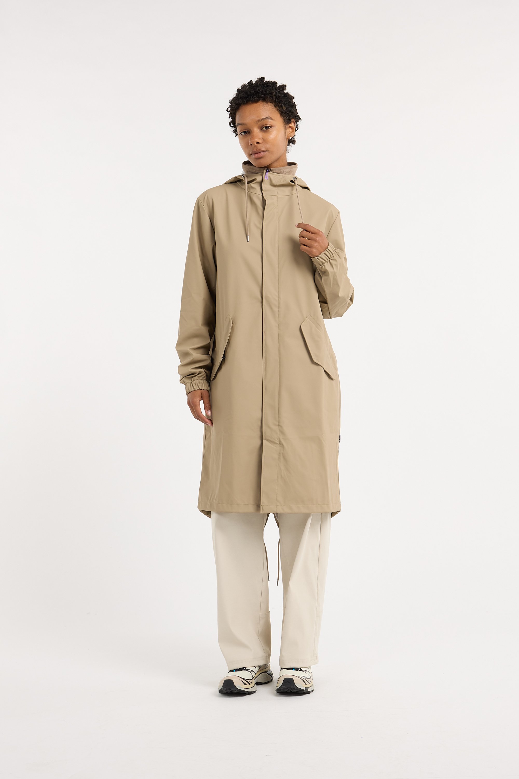 Imperméable à capuche | Beige RAINS Femme